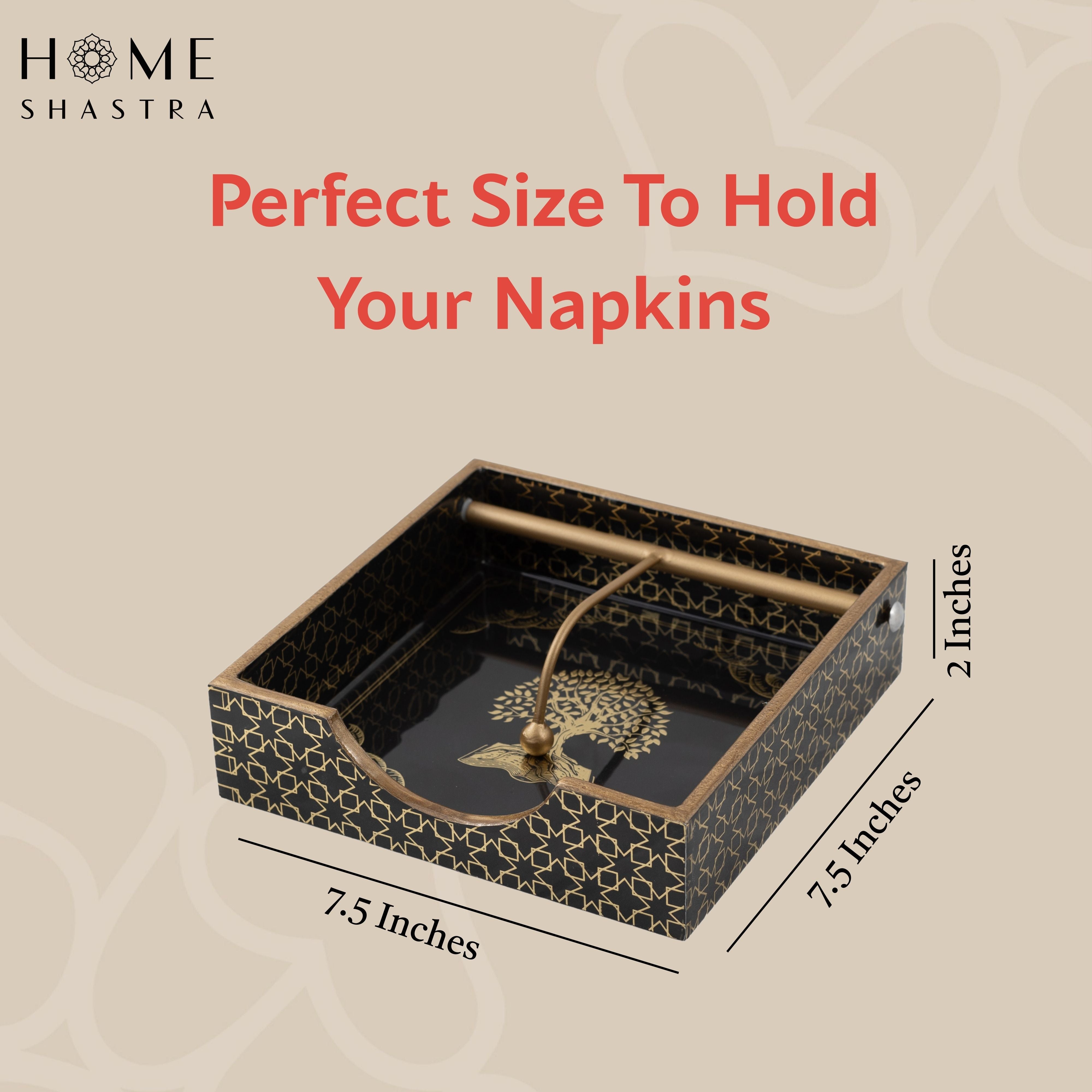 Black Tree Napkin Holder