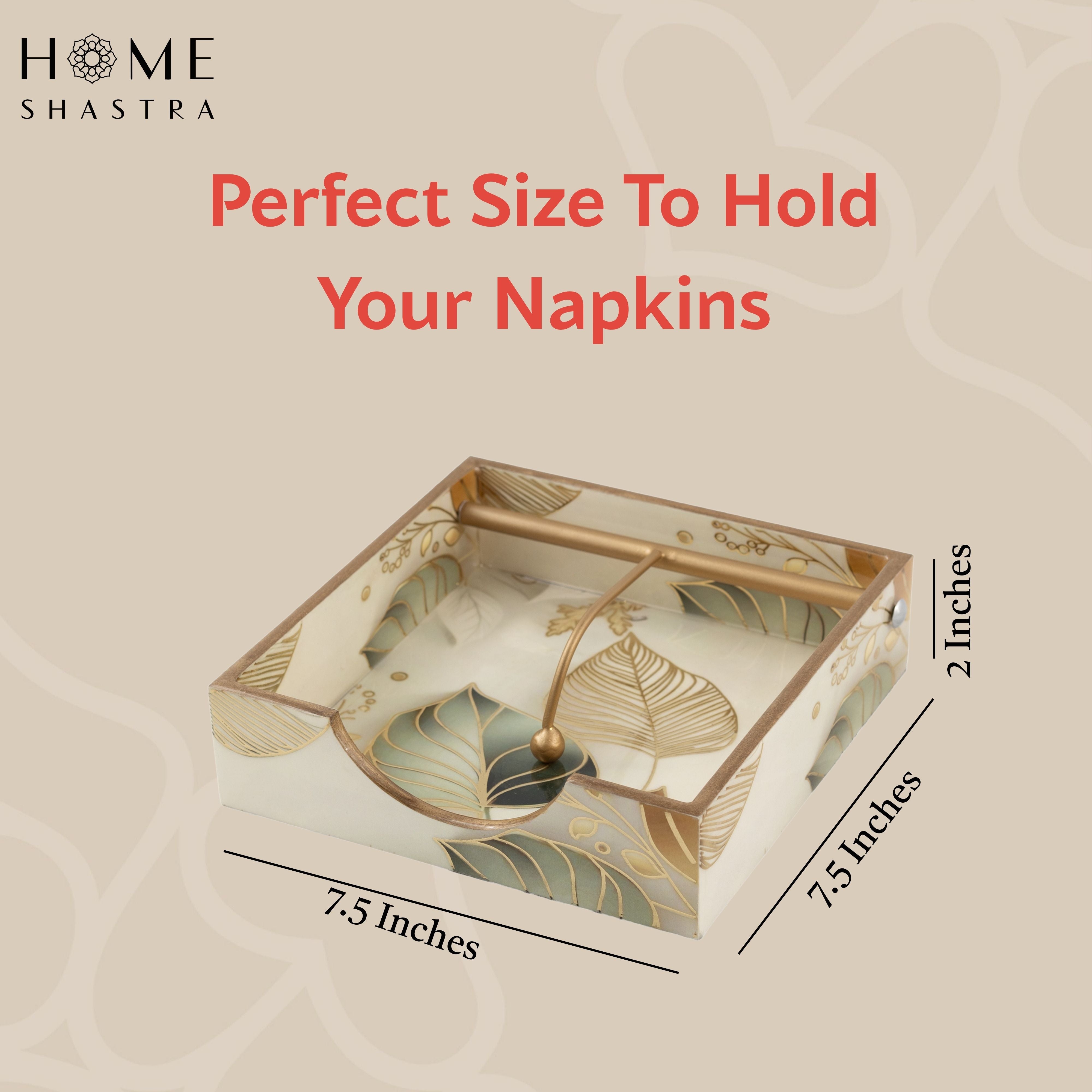 White Leaf Napkin Holder