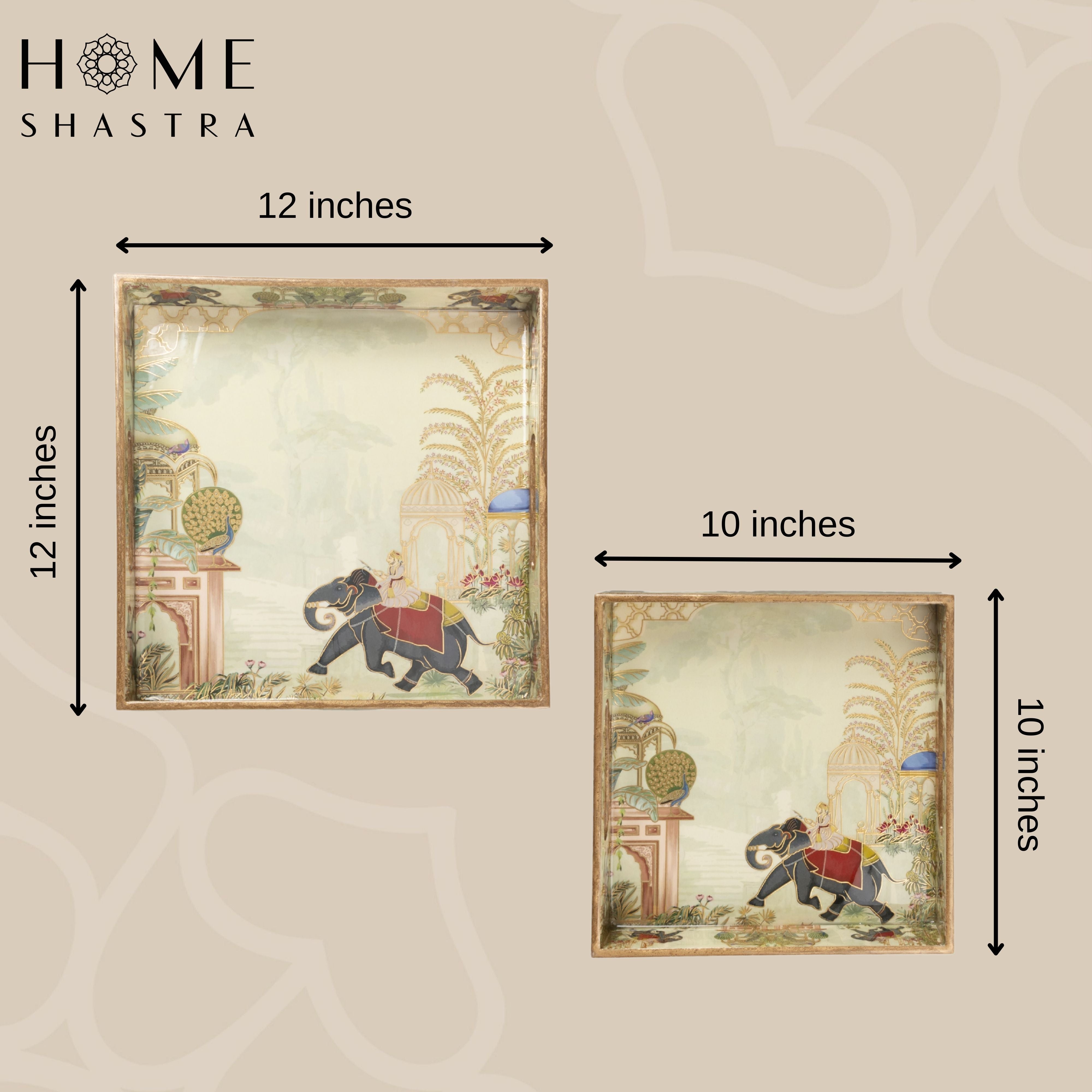 Elephant Square Trays Set