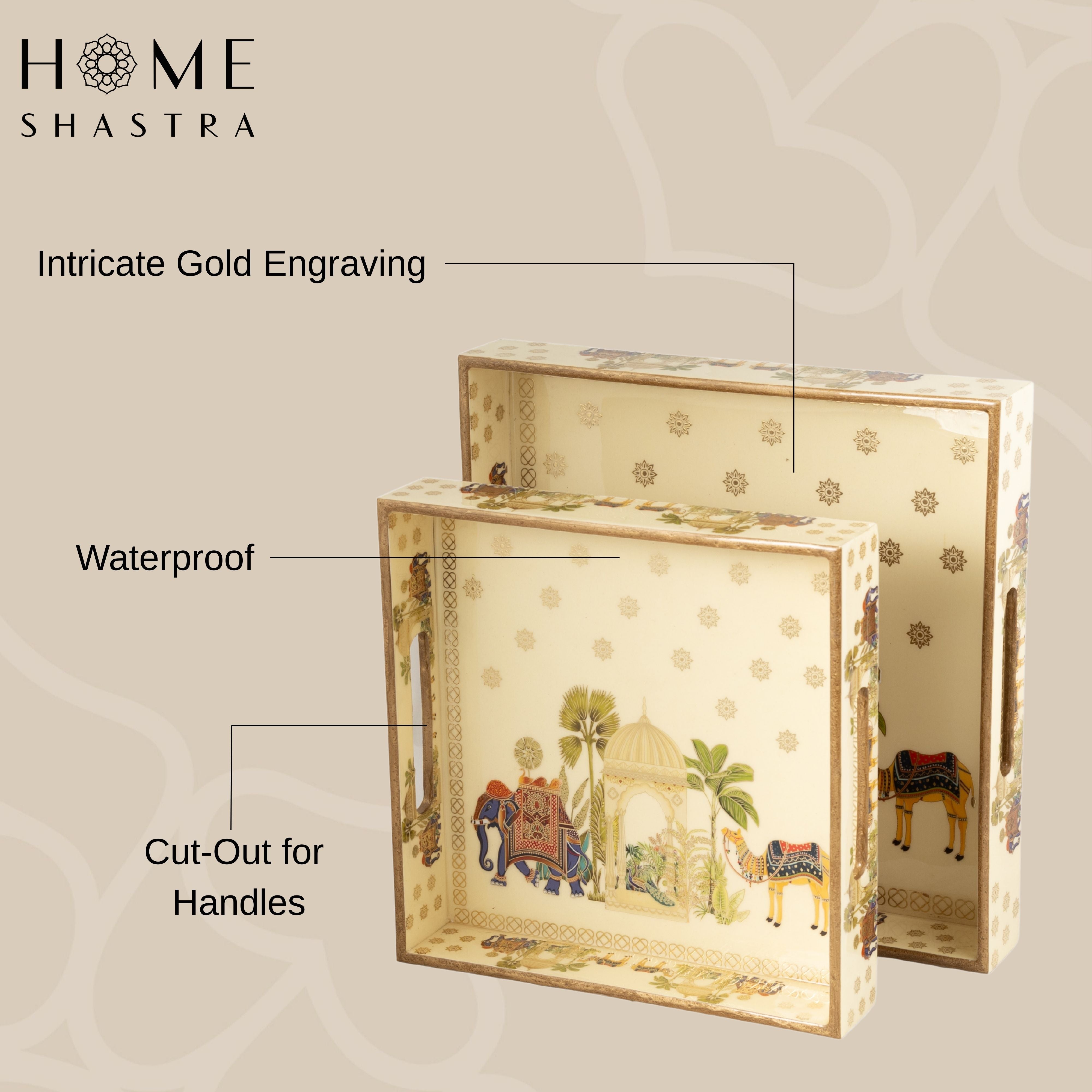 Royal Camel Square Trays Set