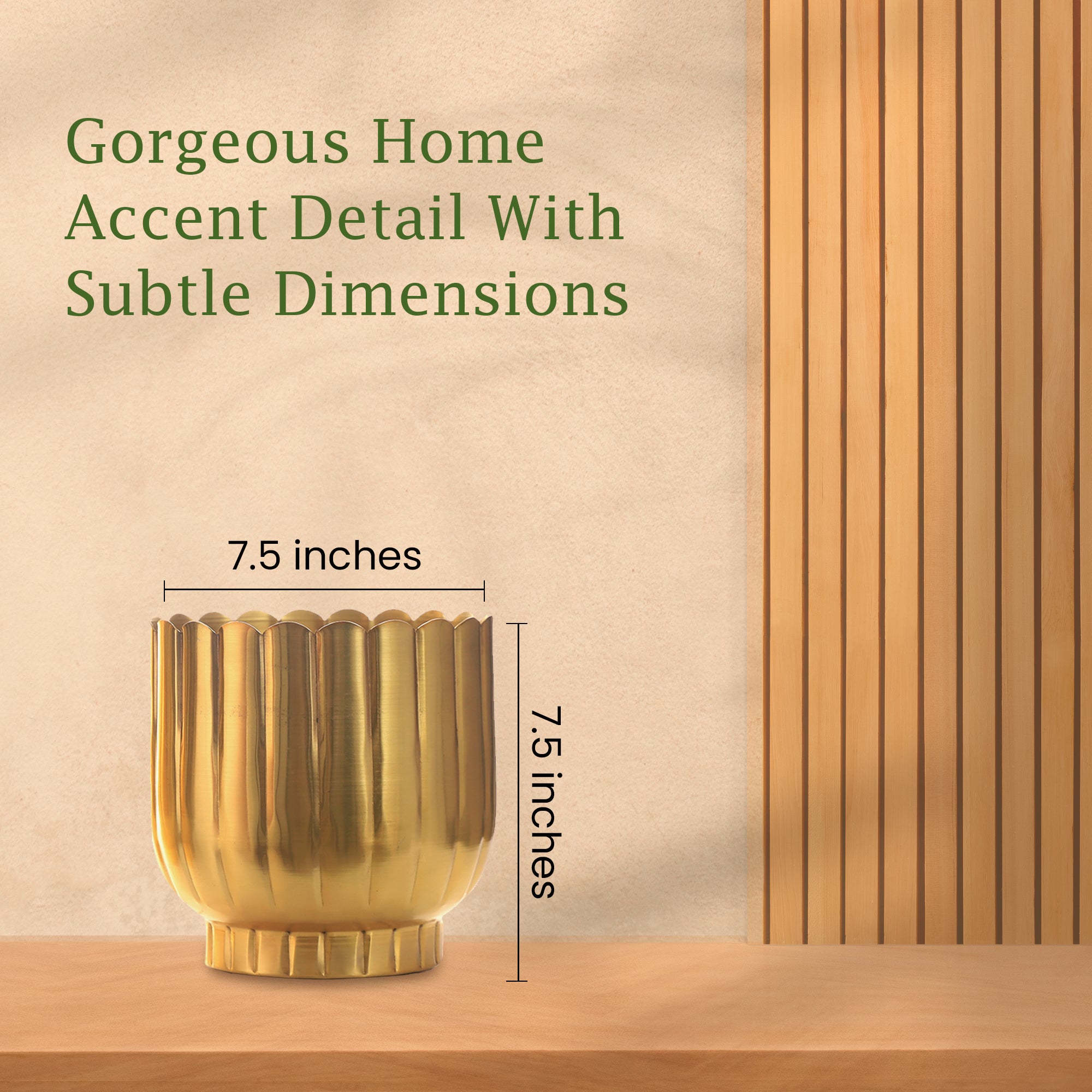 Coral Gold Planter (Pack Of 1)