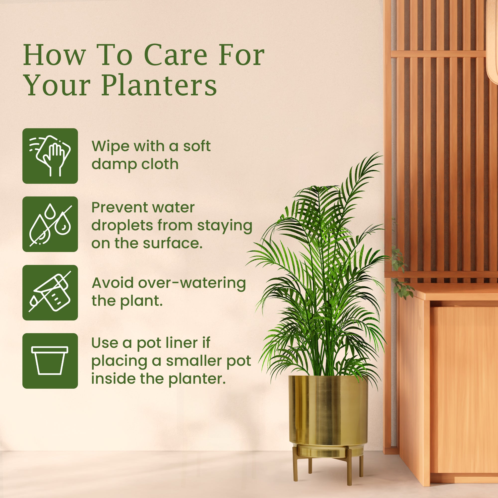 Ember Gold Planter (Pack Of 1)