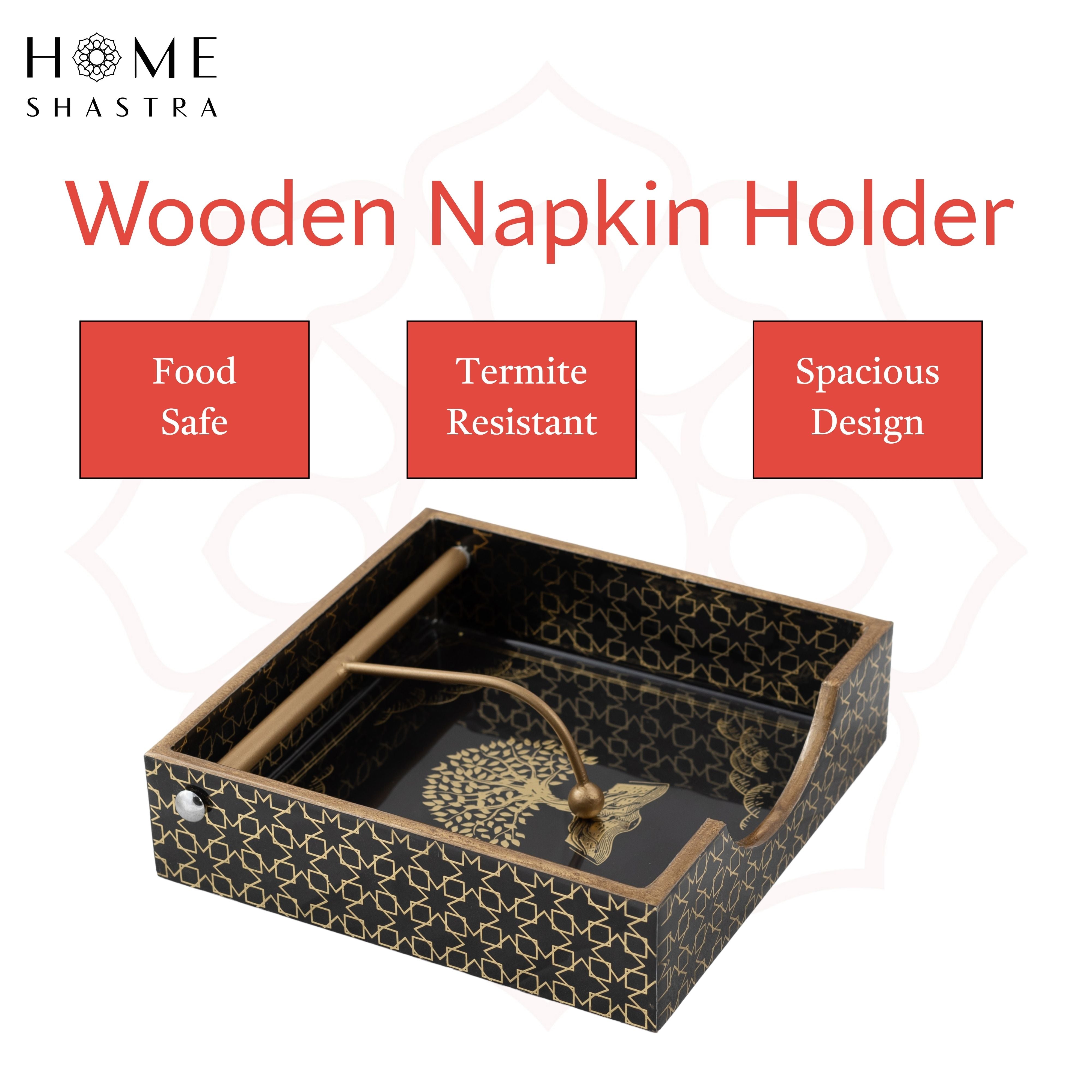Black Tree Napkin Holder