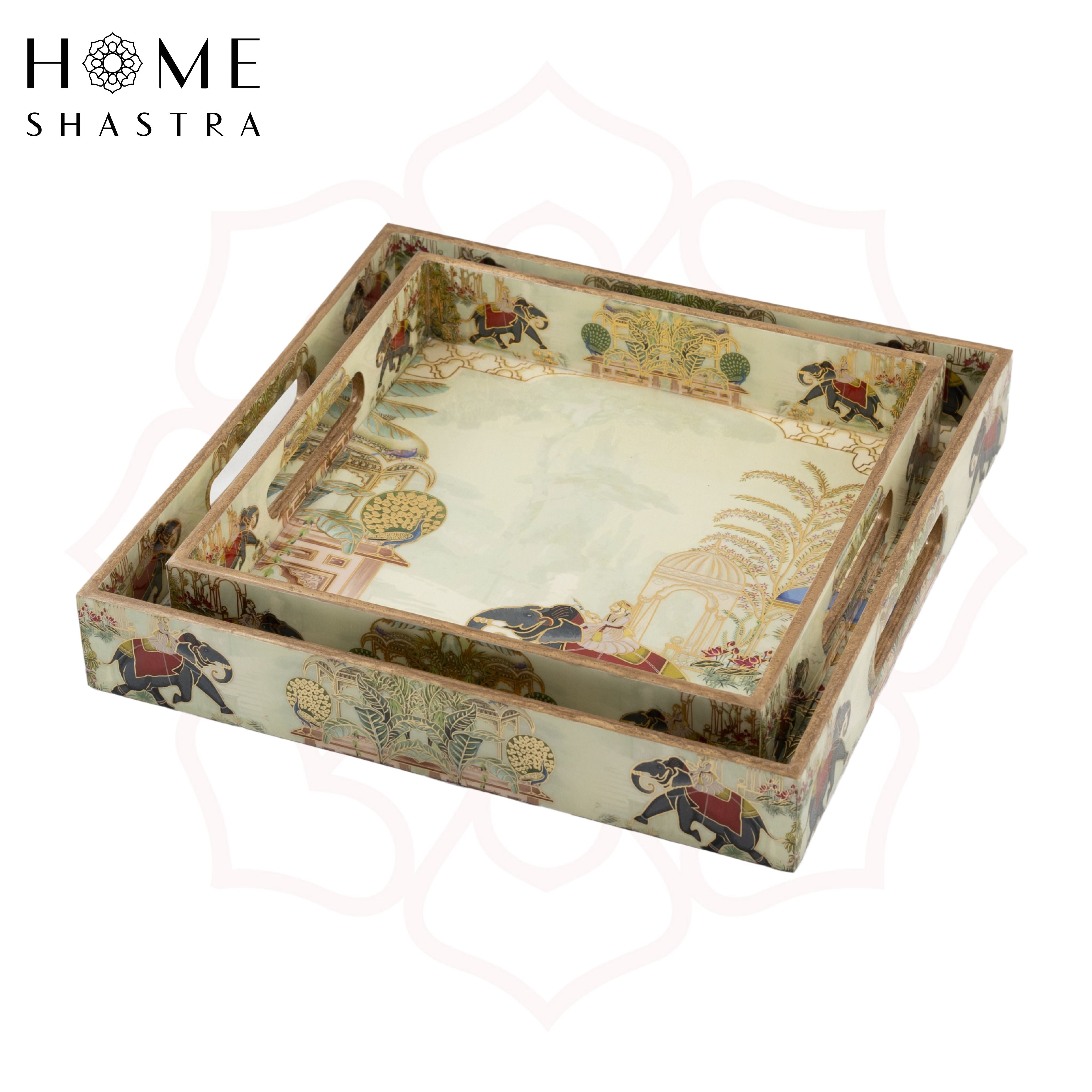 Elephant Square Trays Set