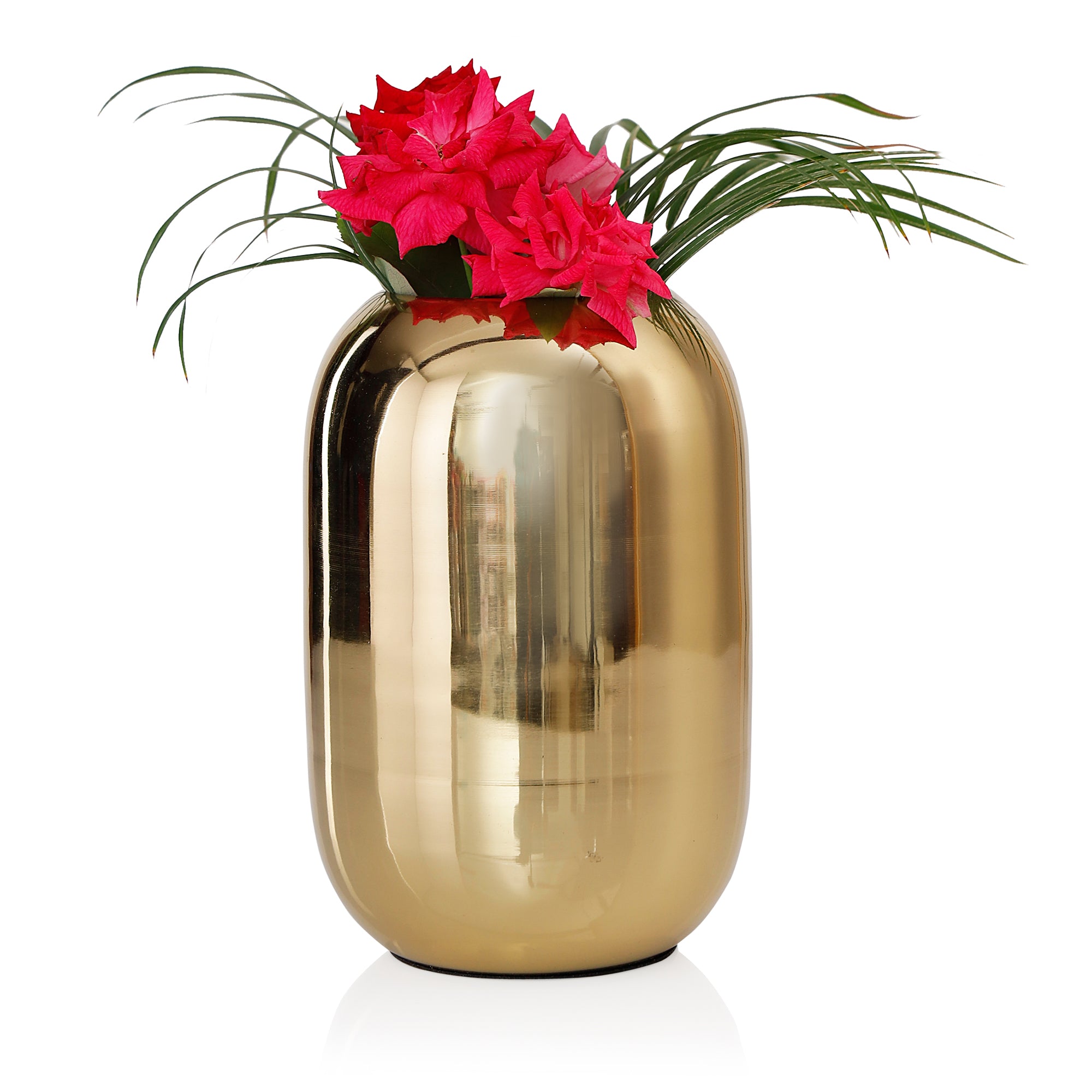 Oval Metal Vase Pack Of 1