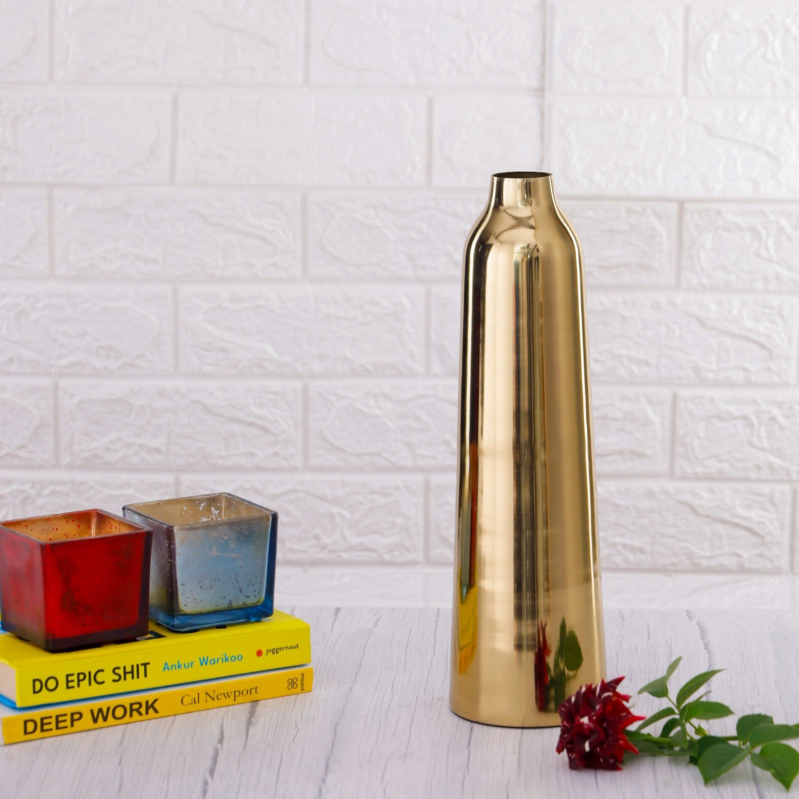 Tall Metal Vase Pack of 1