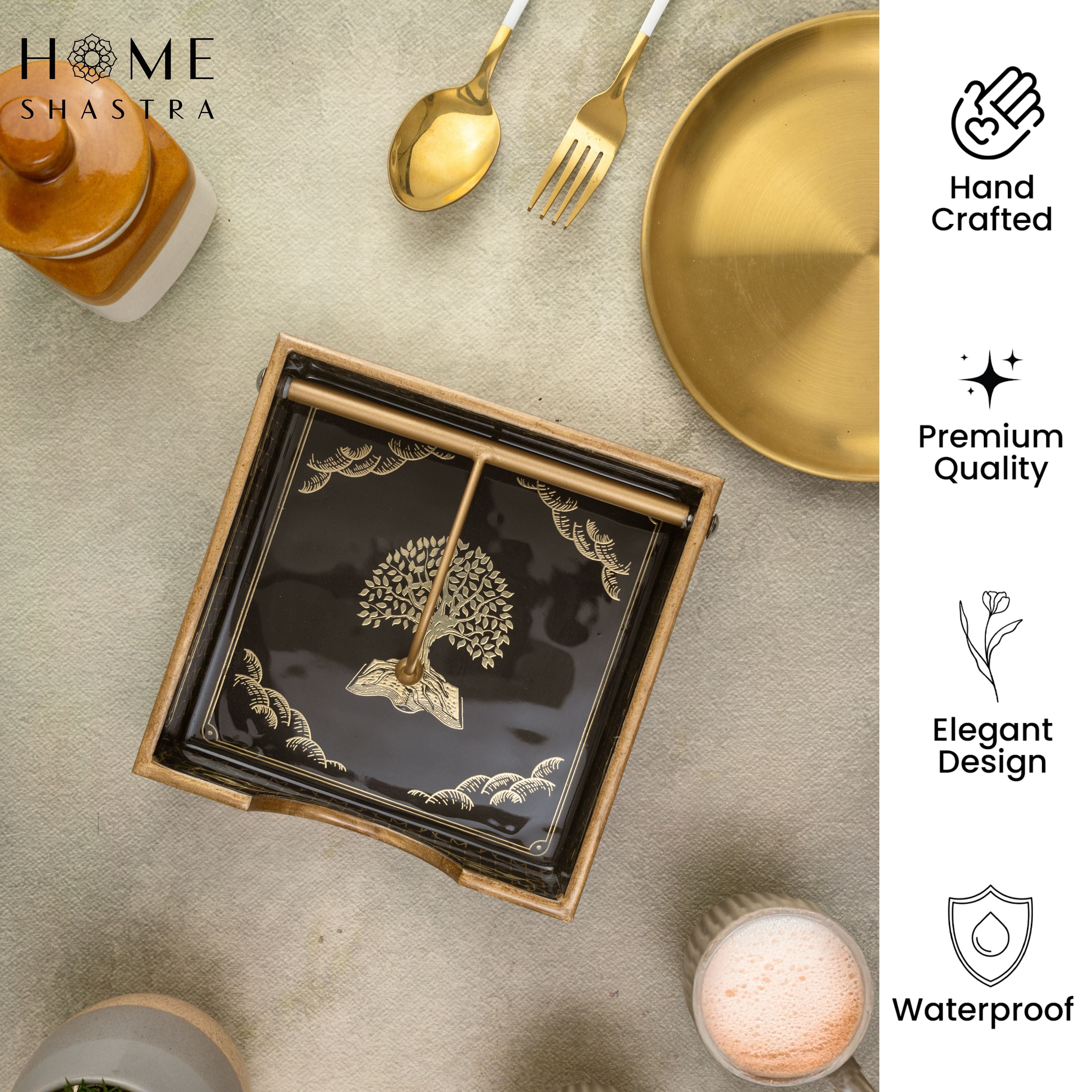 Black Tree Napkin Holder