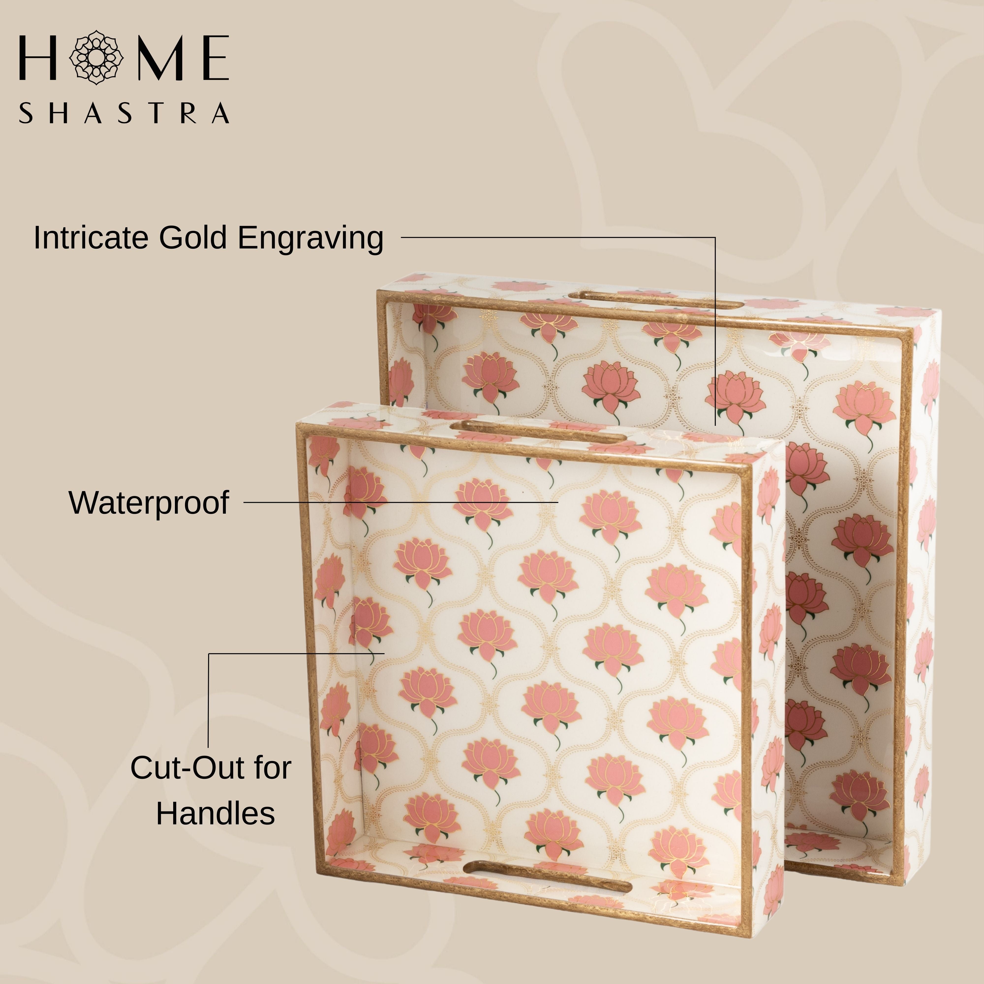 Kamal Square Trays Set