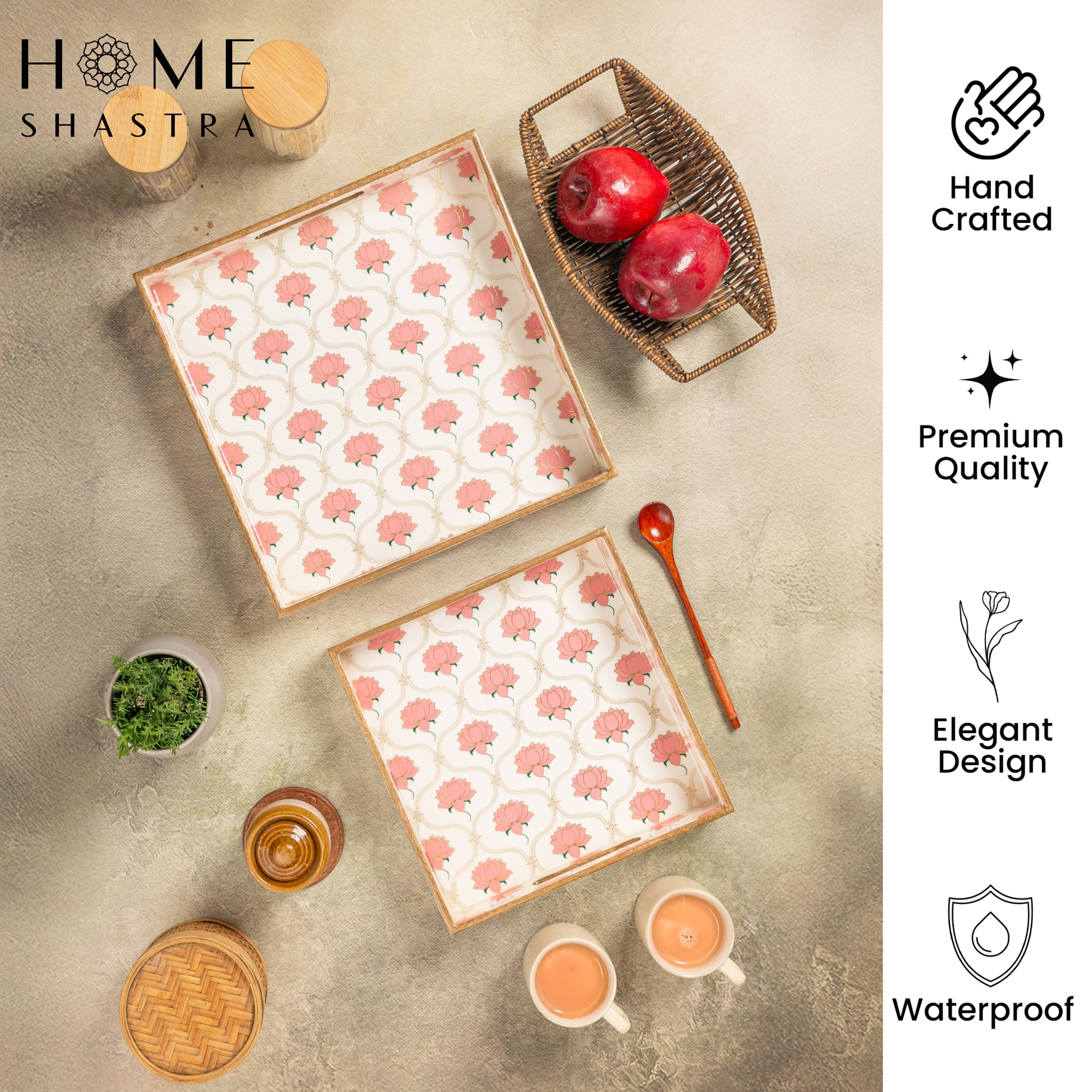 Kamal Square Trays Set