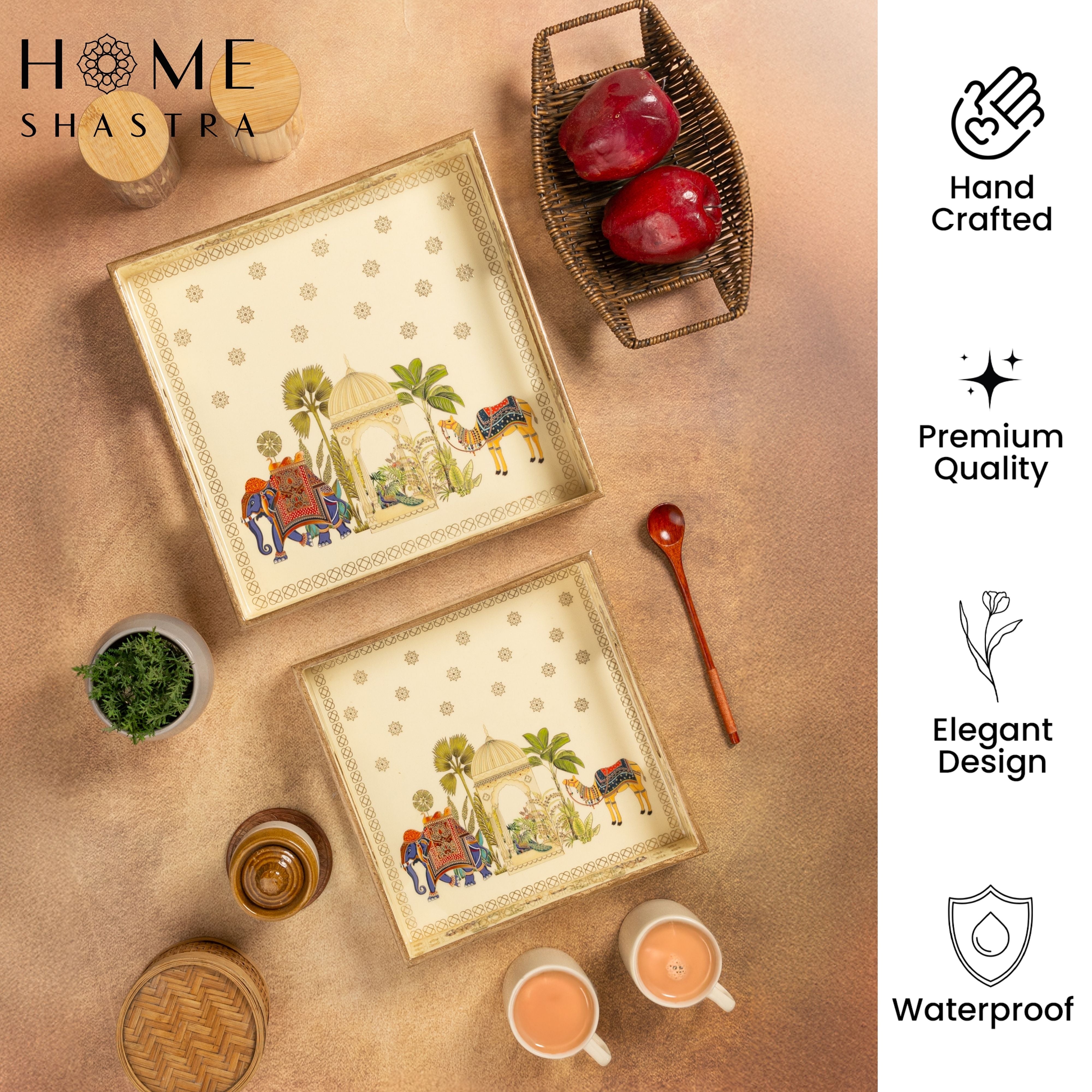 Royal Camel Square Trays Set