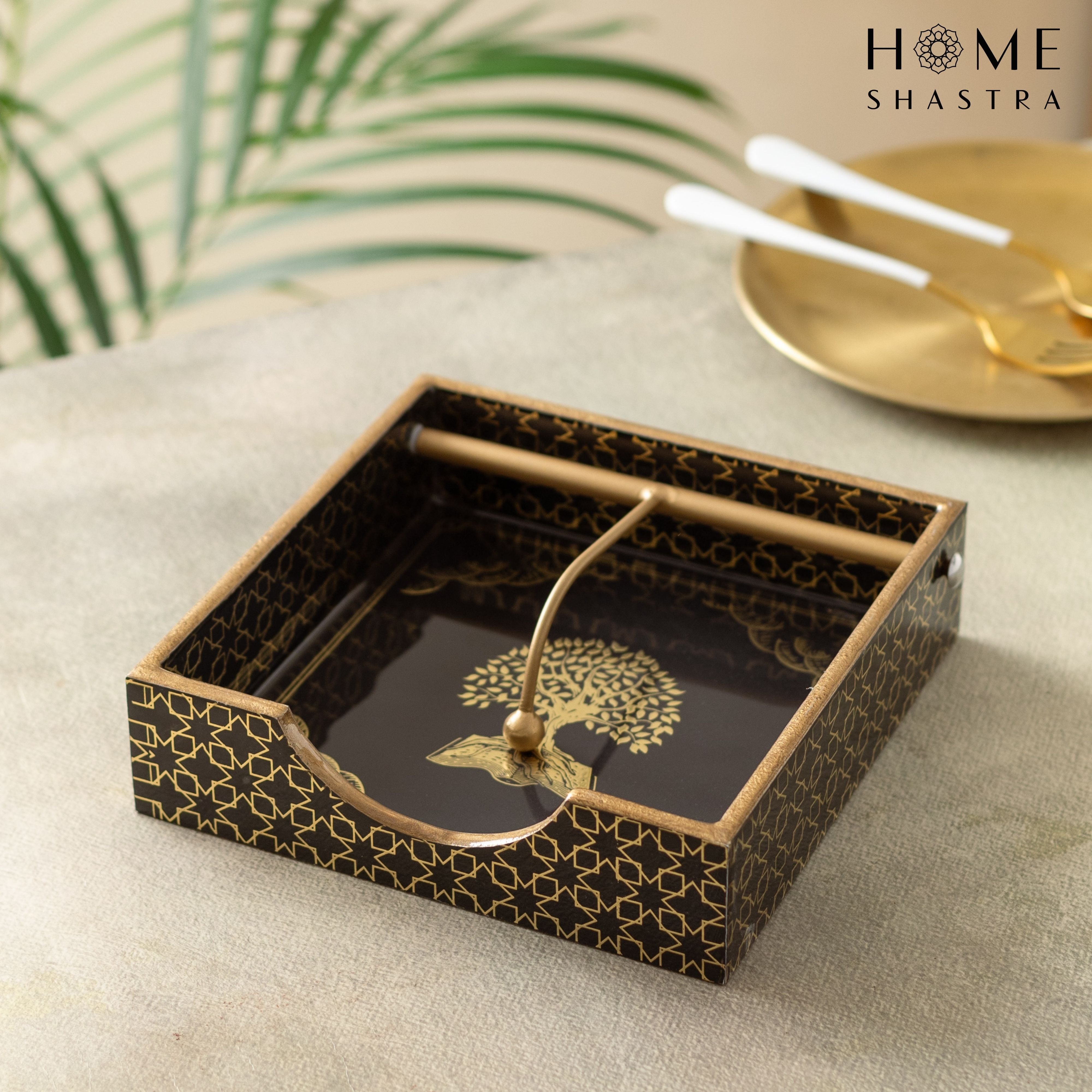 Black Tree Napkin Holder