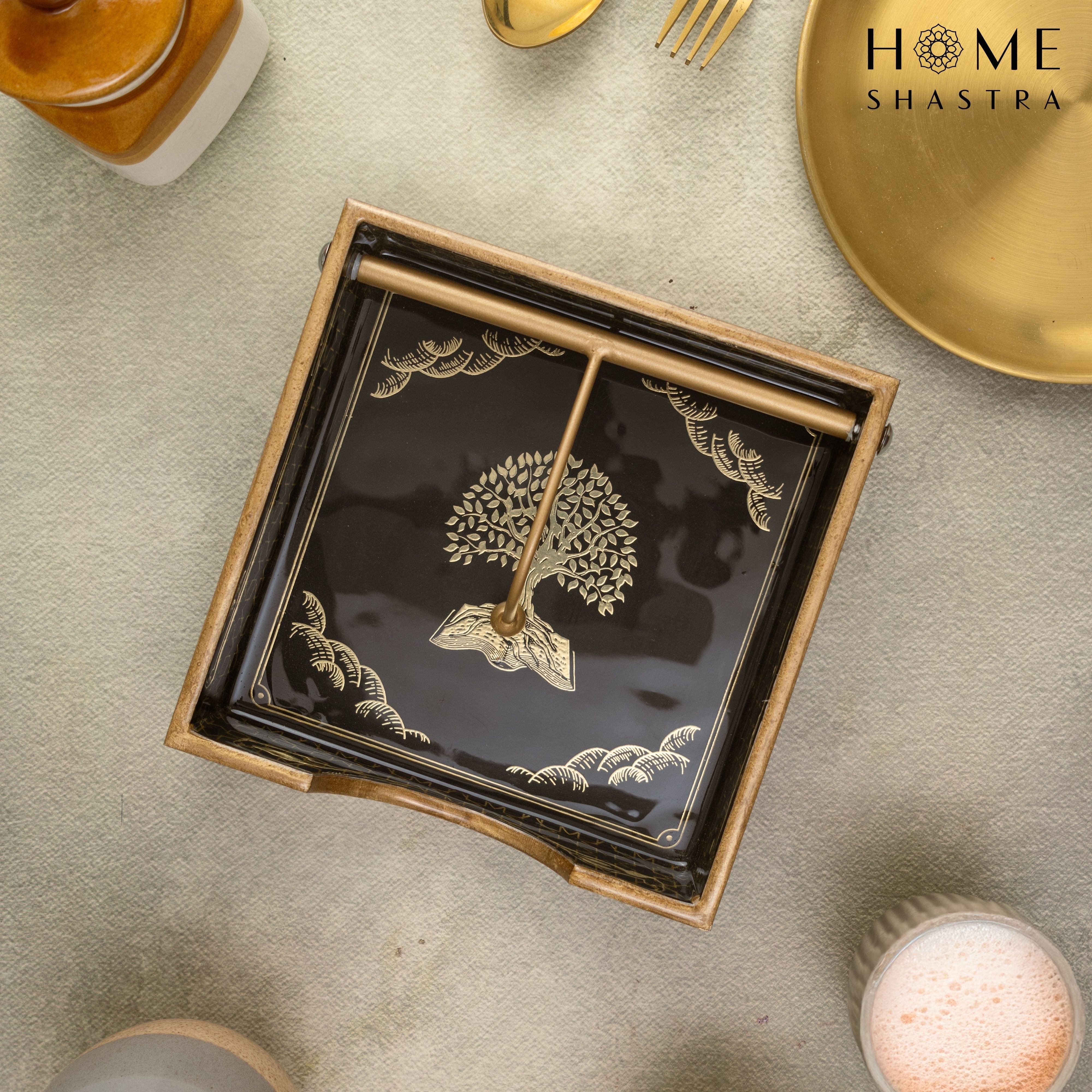 Black Tree Napkin Holder