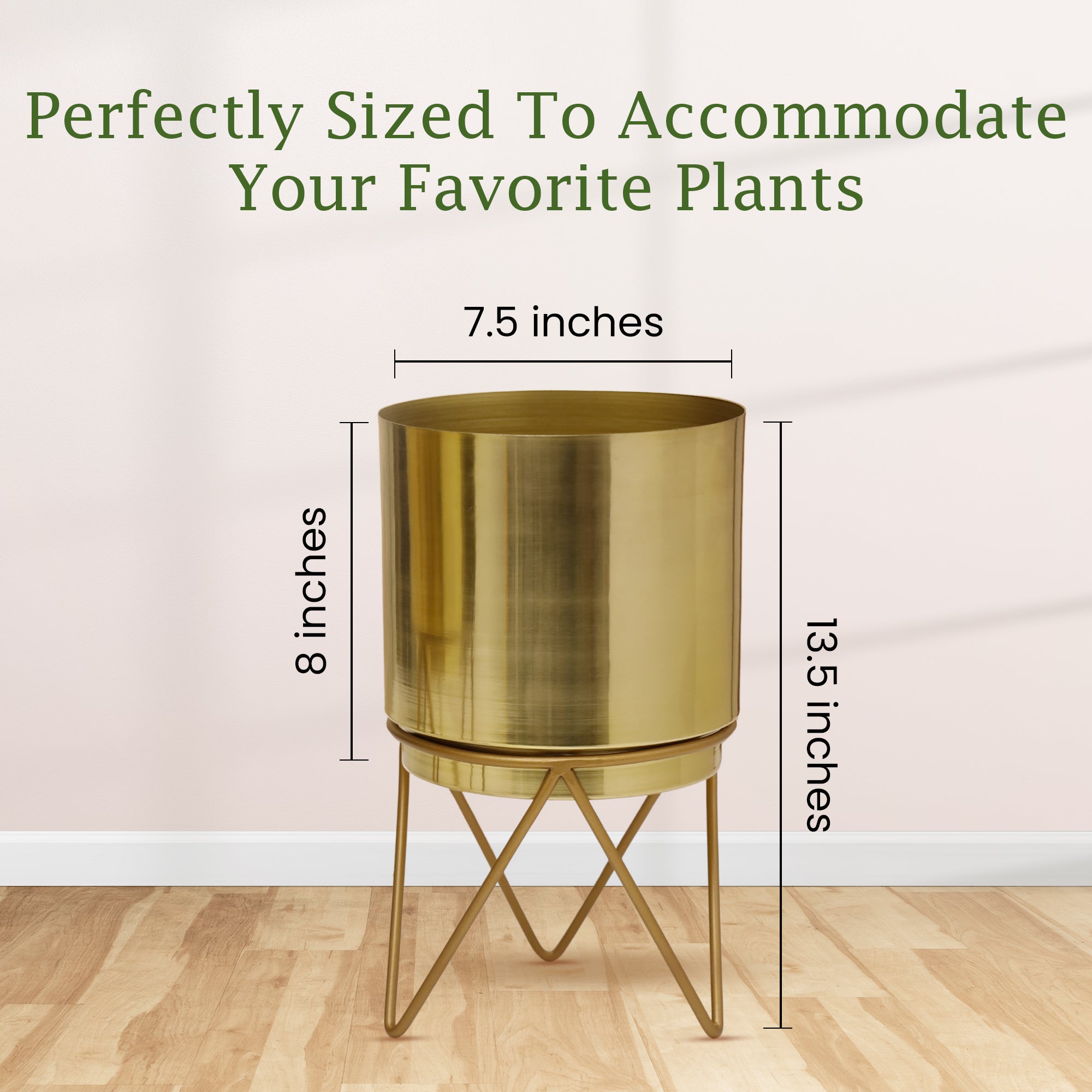 Elle Gold Planter (Pack Of 1)