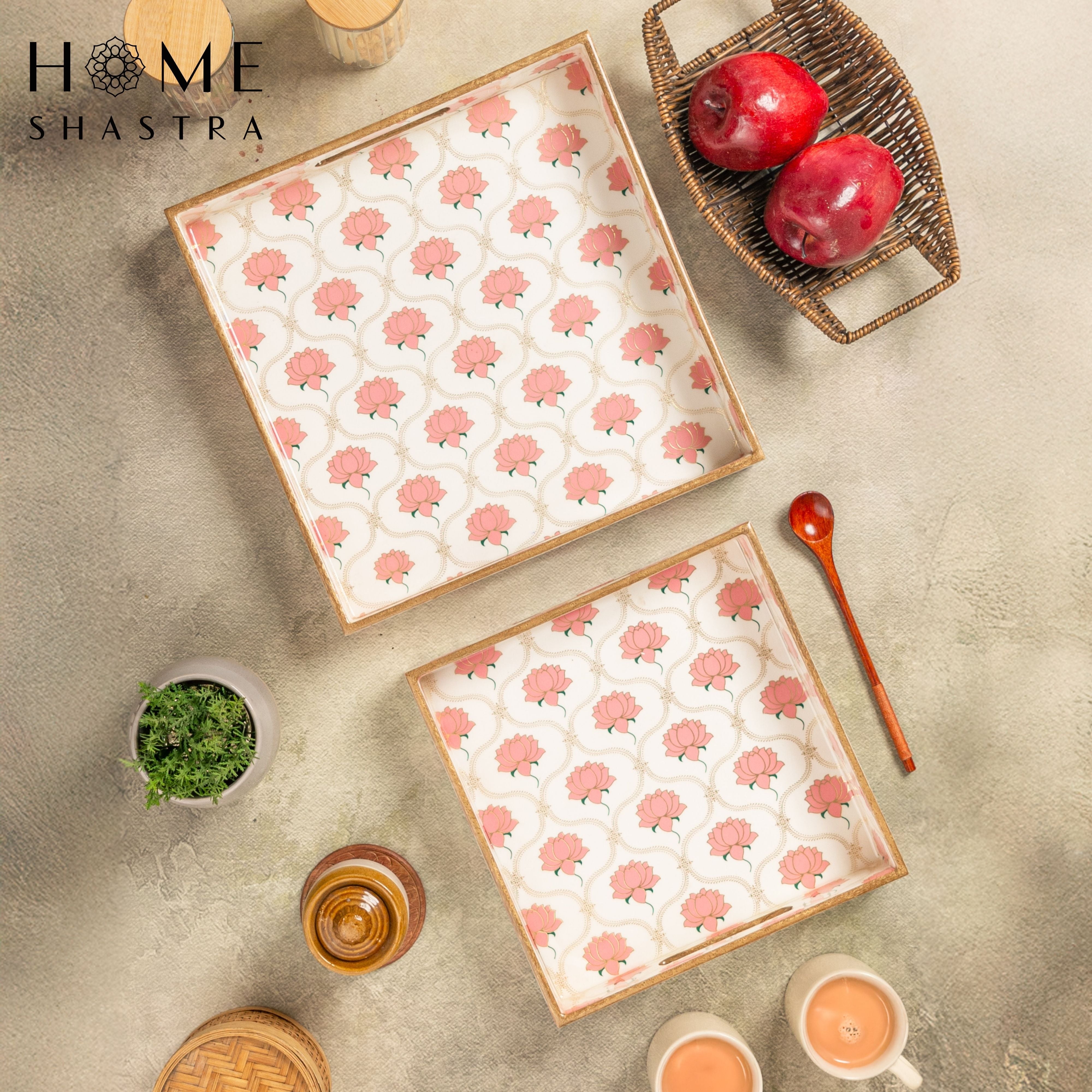 Kamal Square Trays Set