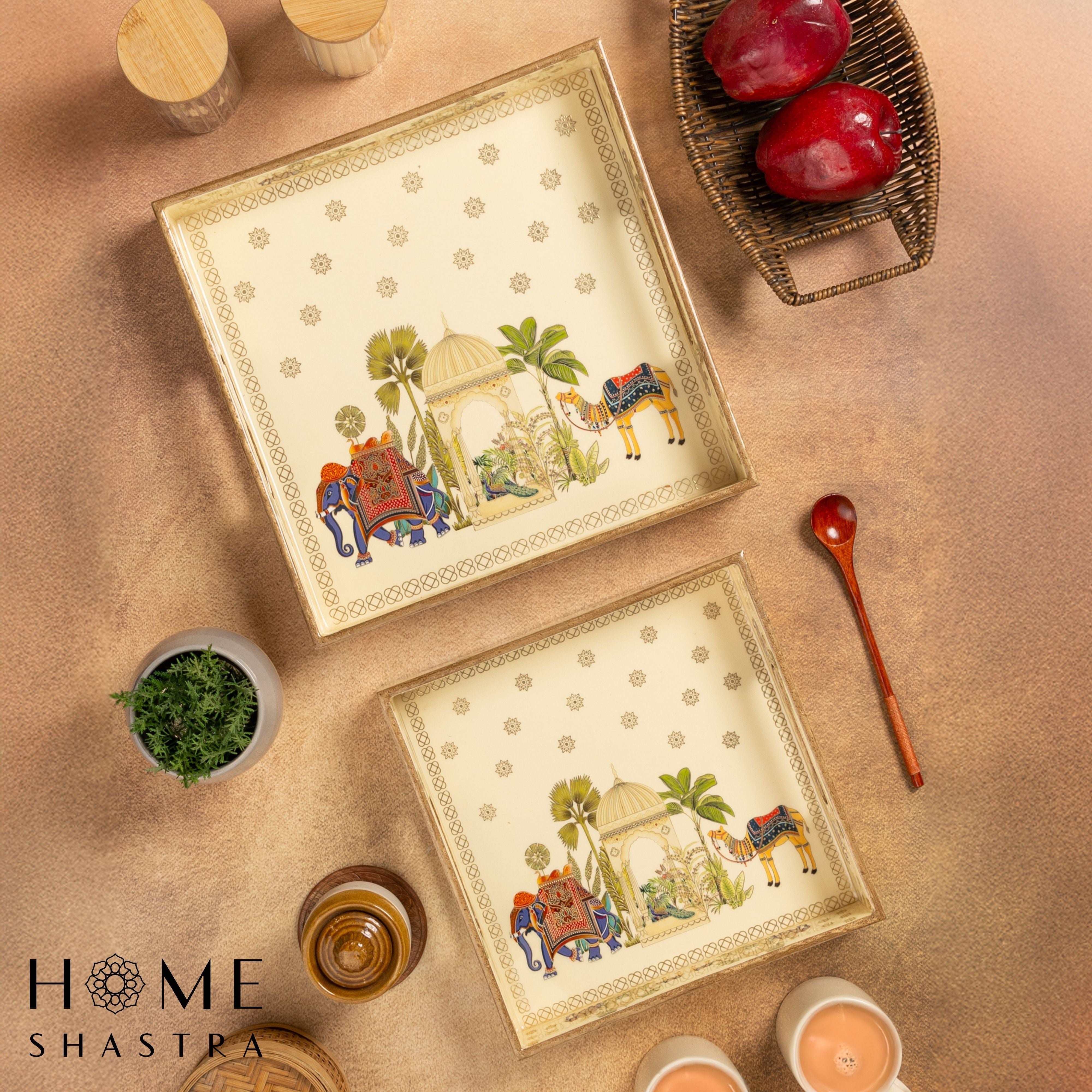 Royal Camel Square Trays Set