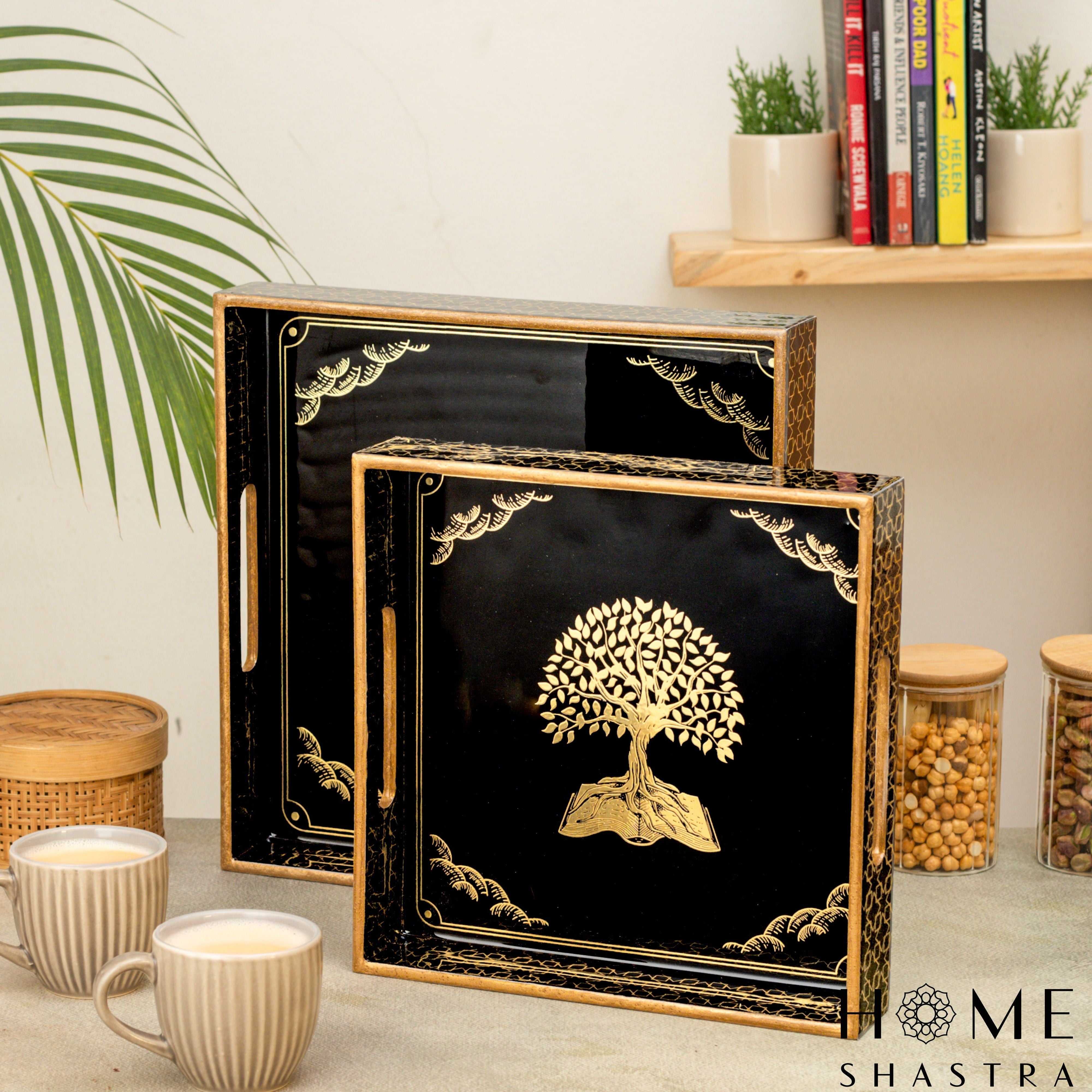 Tree of Life Square Trays Set