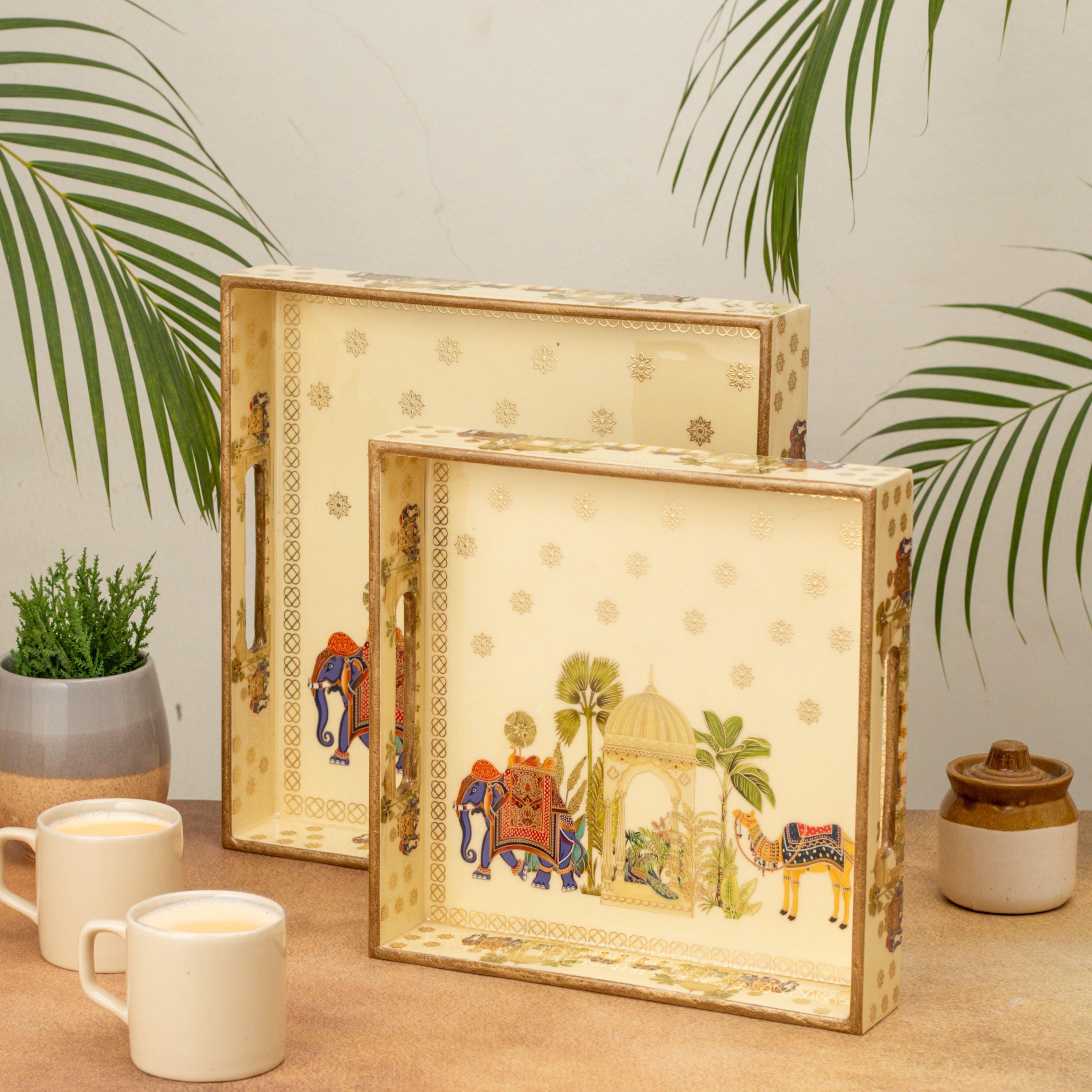 Royal Camel Square Trays Set