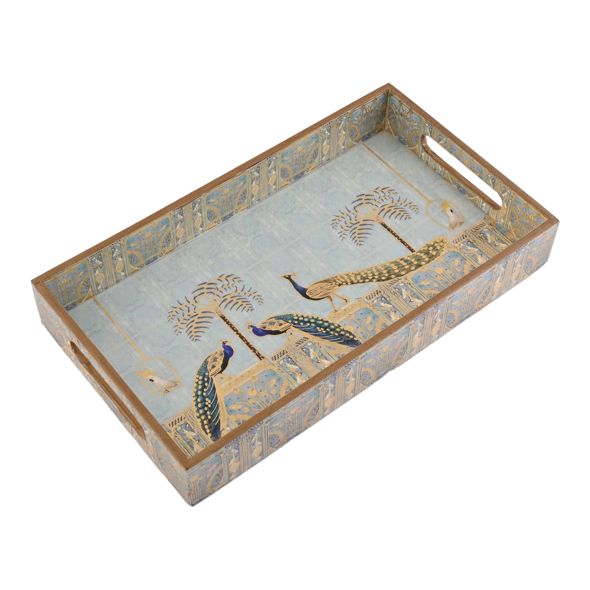 Royal Blue Peacock Medium Tray
