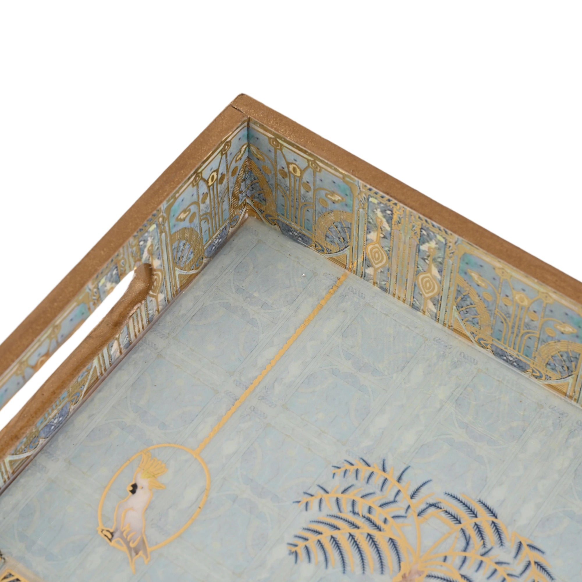 Royal Blue Peacock Medium Tray