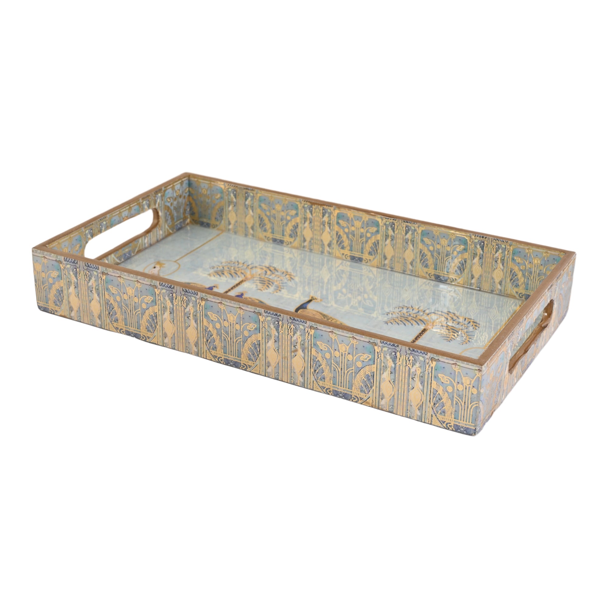 Royal Blue Peacock Medium Tray