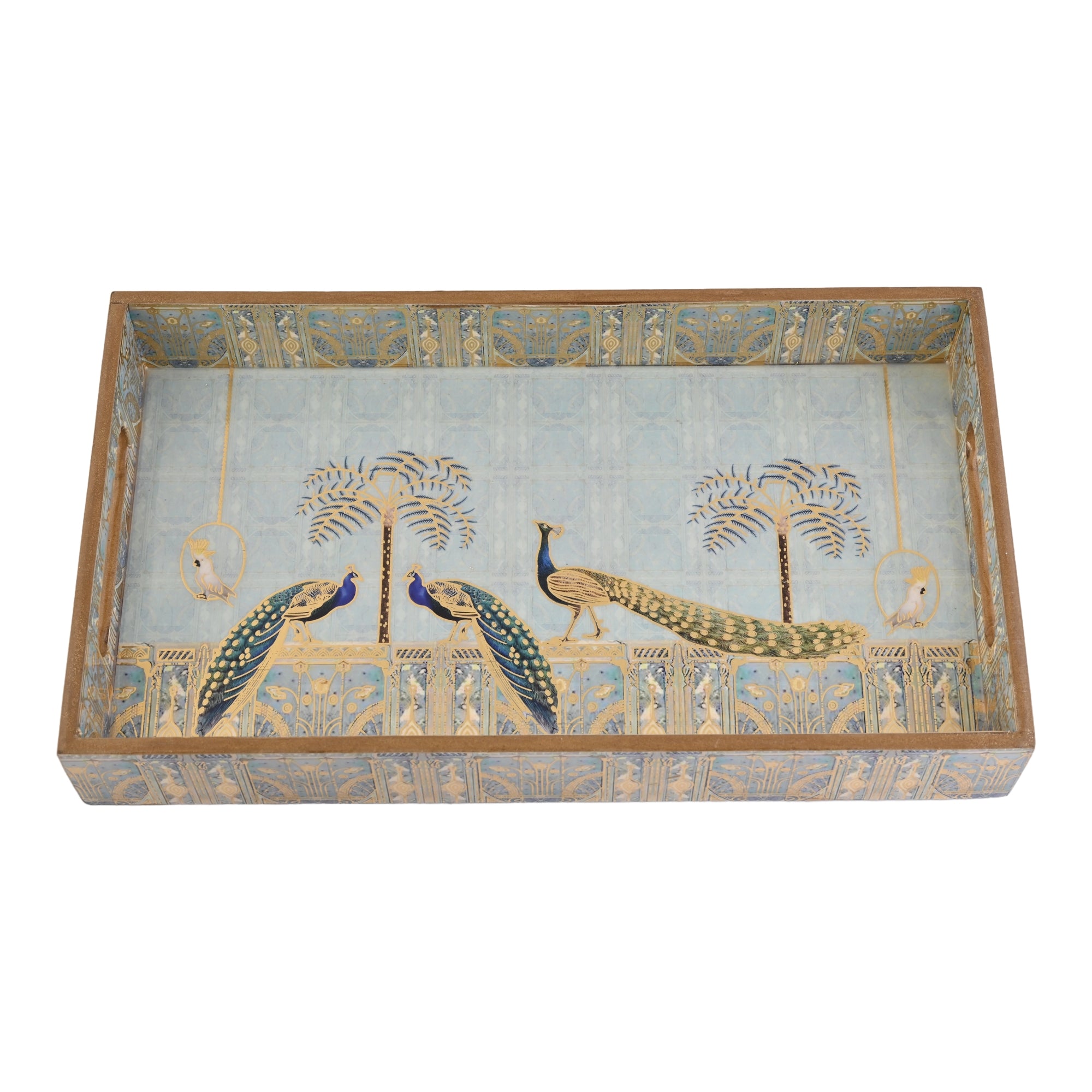 Royal Blue Peacock Medium Tray