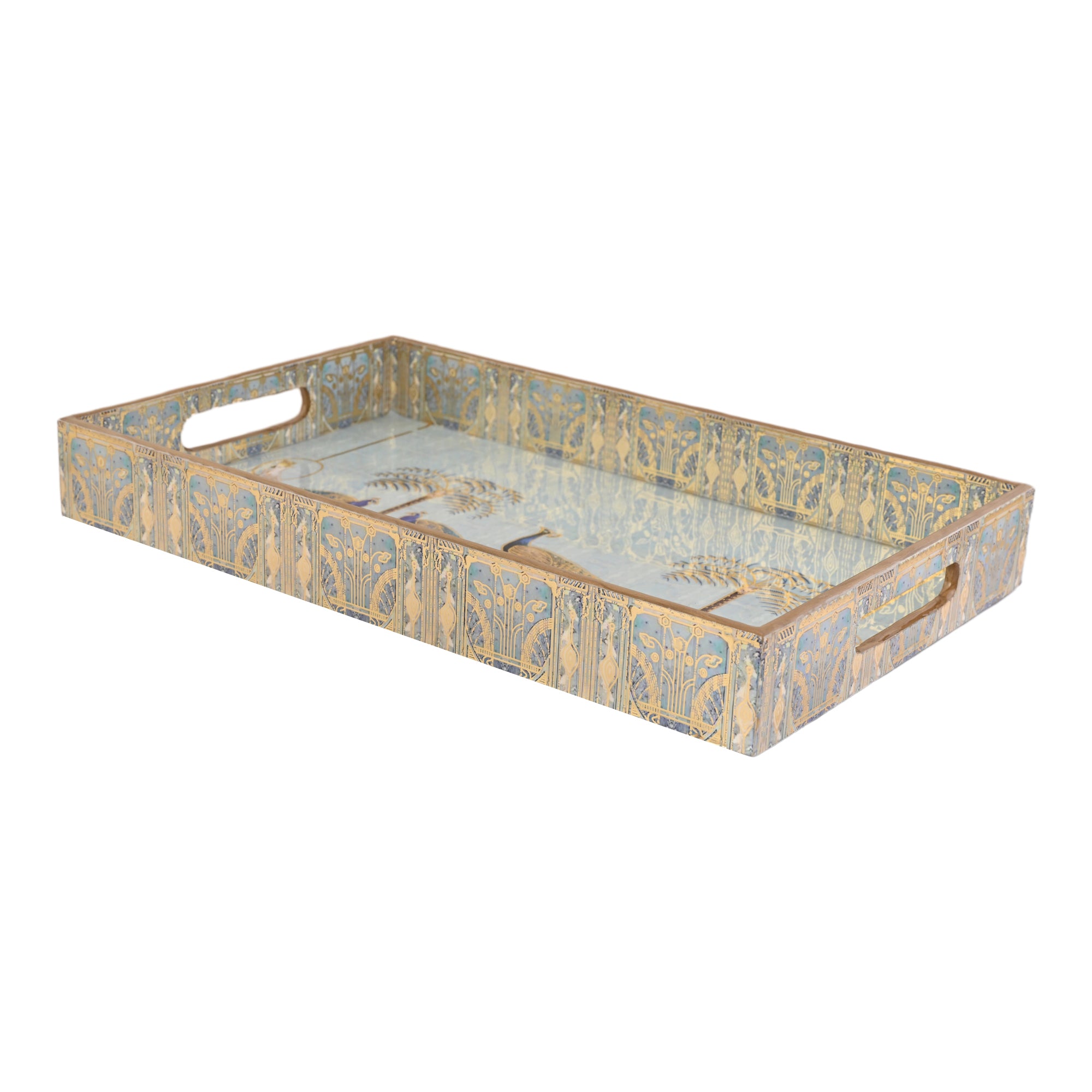 Large Royal Blue Peacock Tray