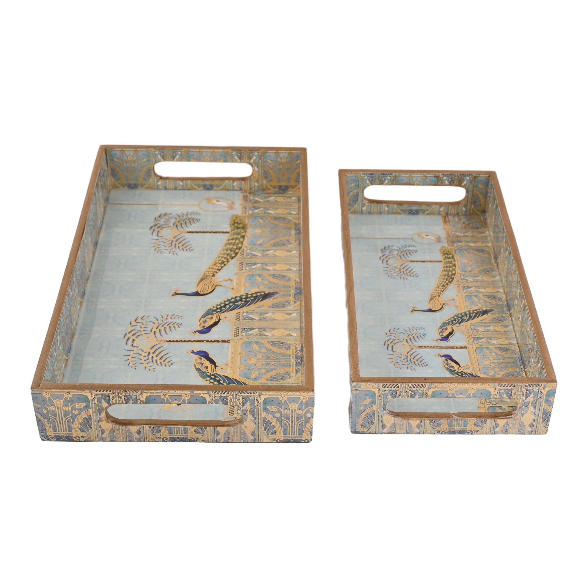 Royal Blue Peacock Tray Medium Small