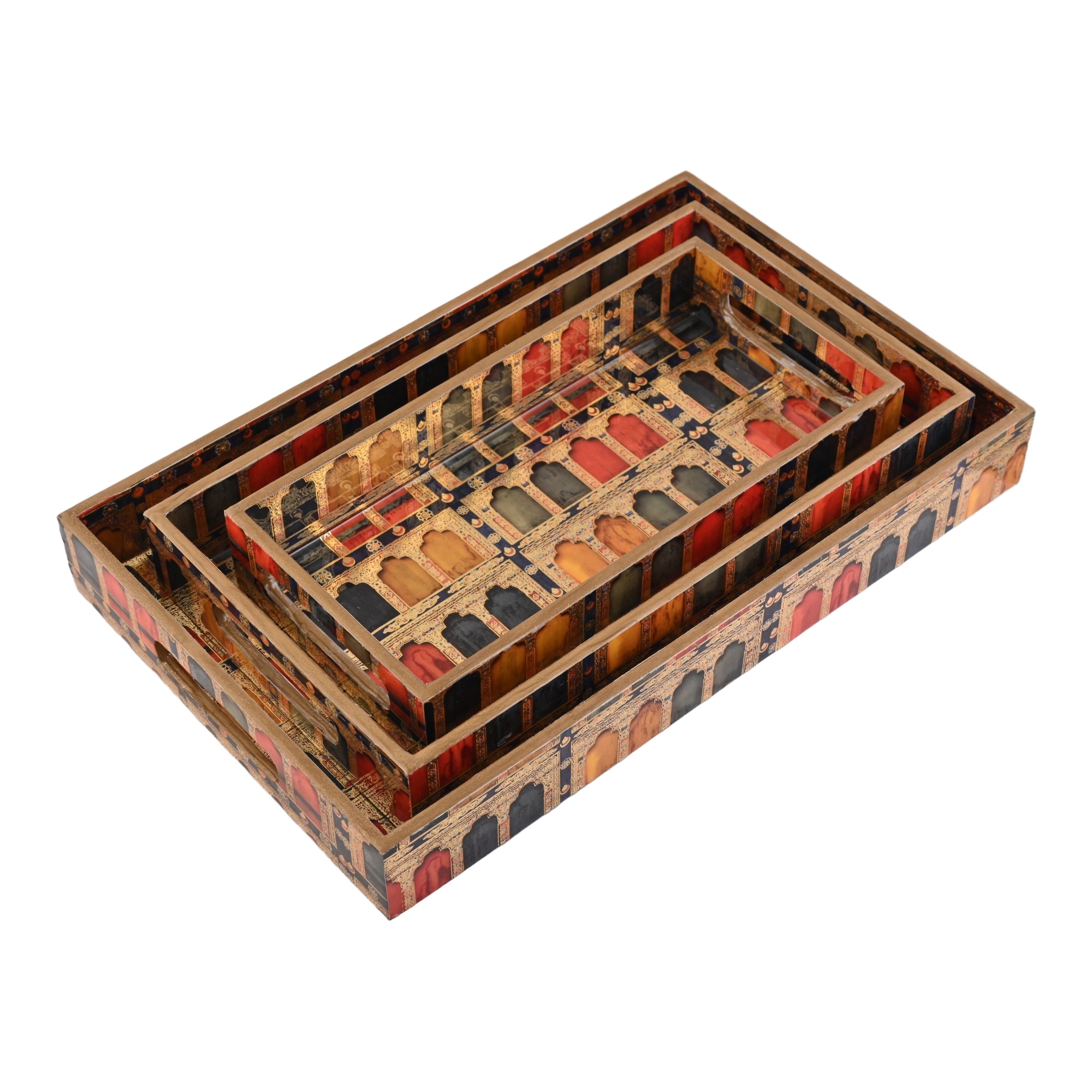 Jharokha Tray Set Of 3