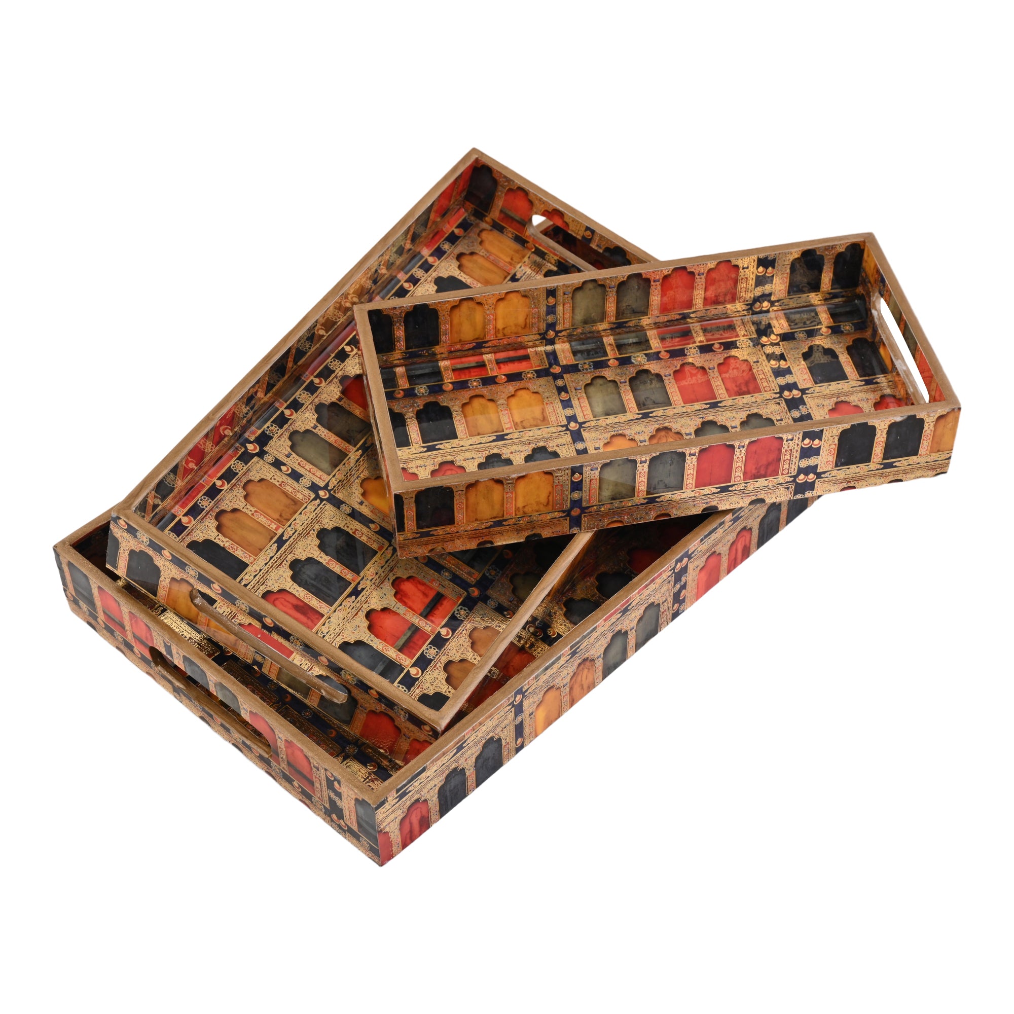 Jharokha Tray Set Of 3