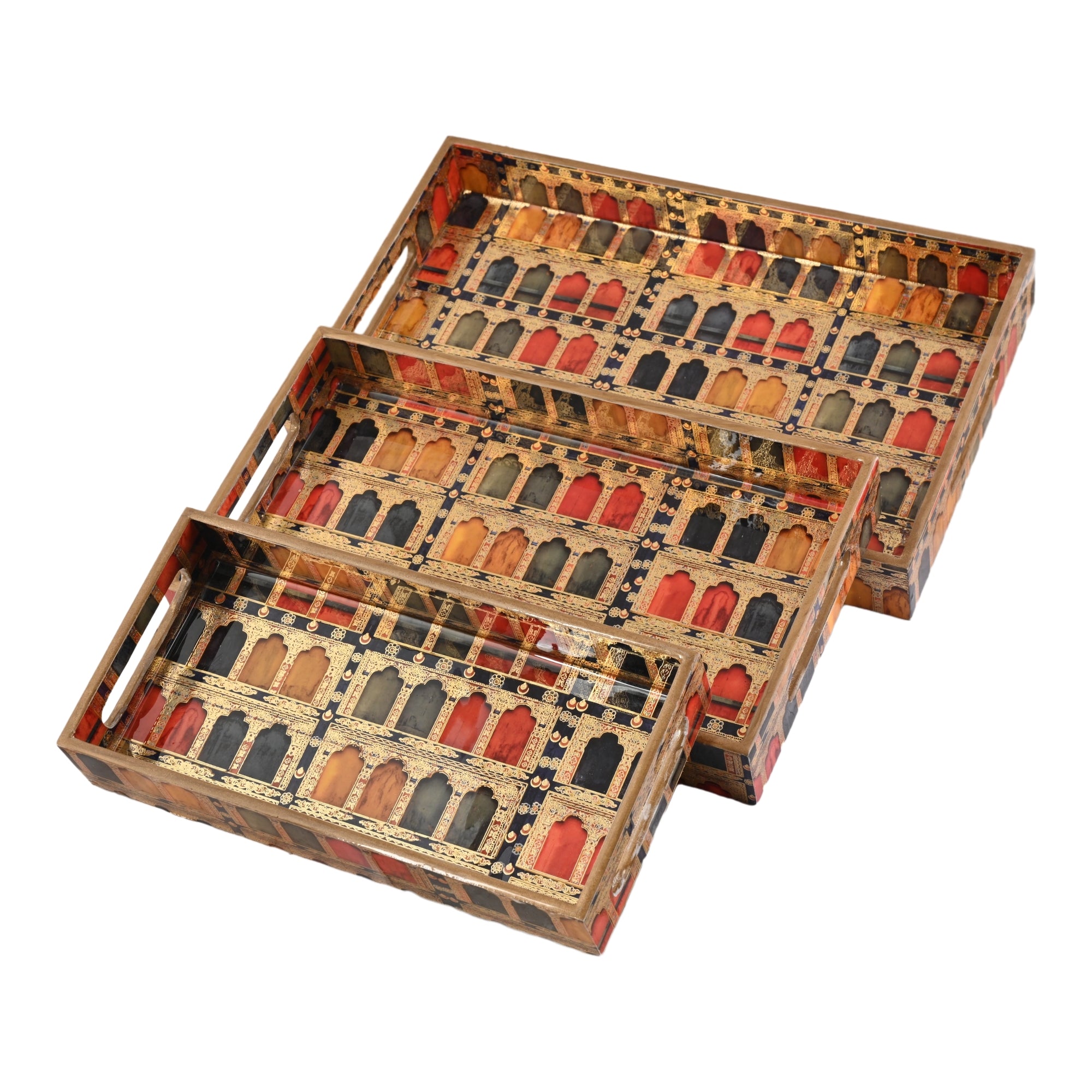 Jharokha Tray Set Of 3