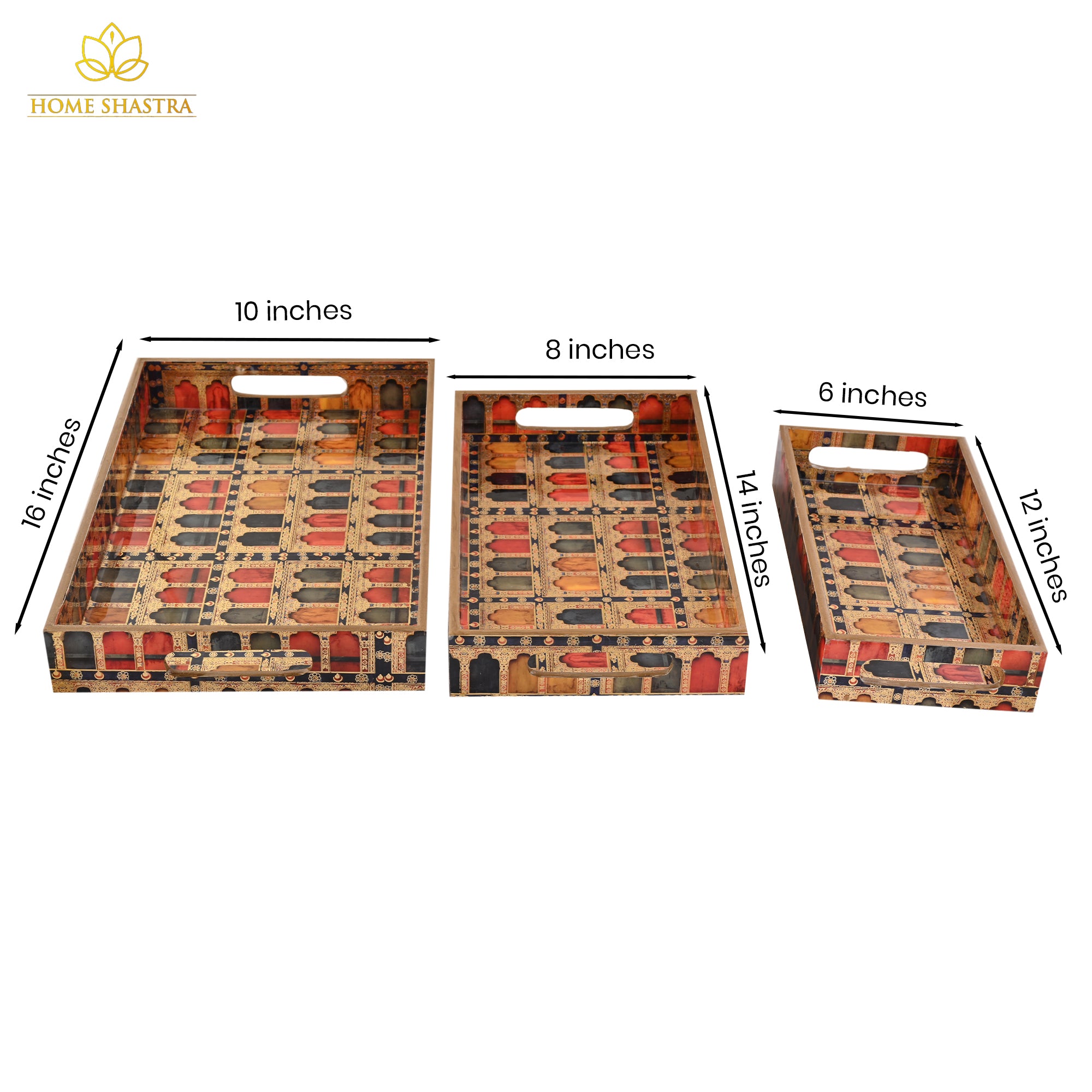 Jharokha Tray Set Of 3