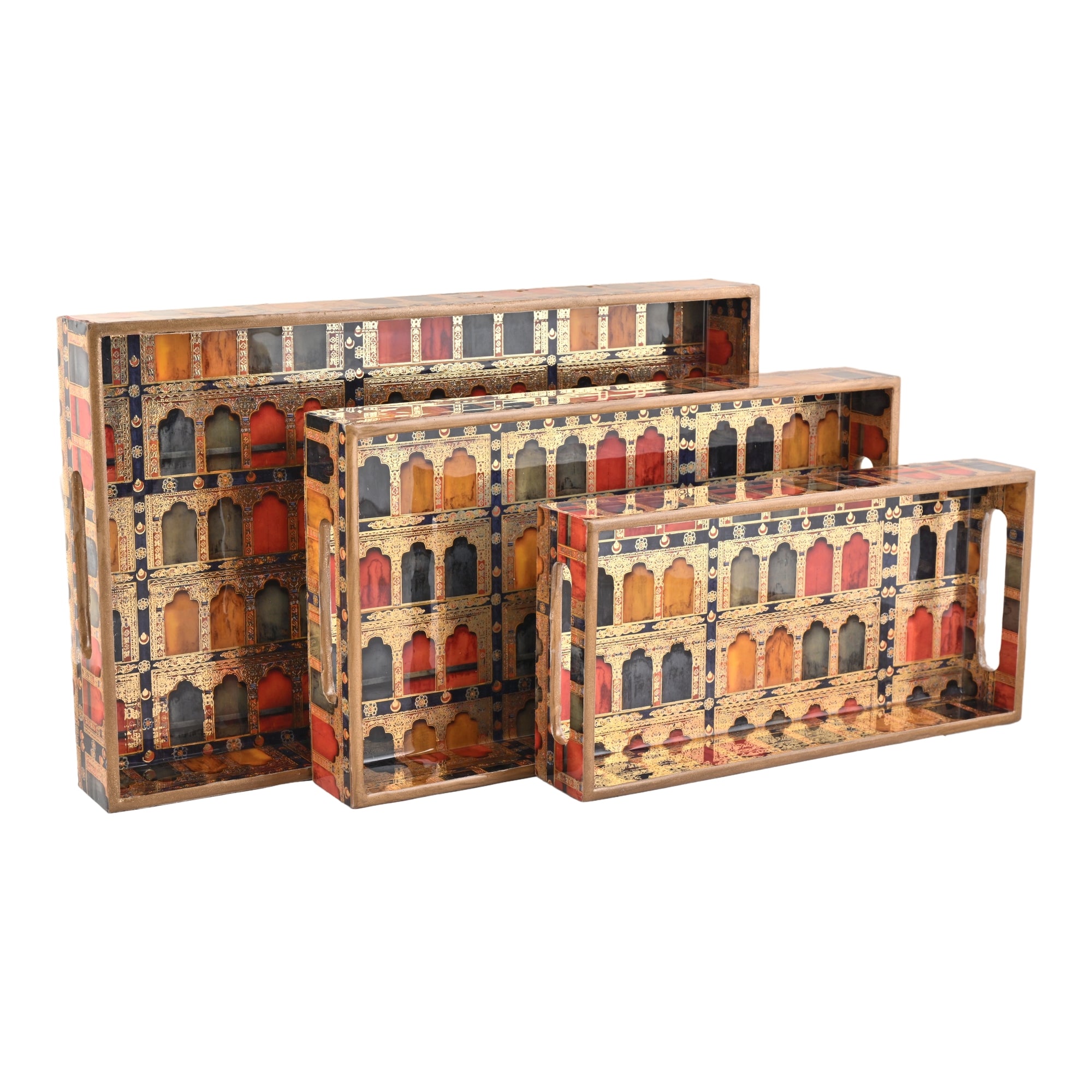 Jharokha Tray Set Of 3