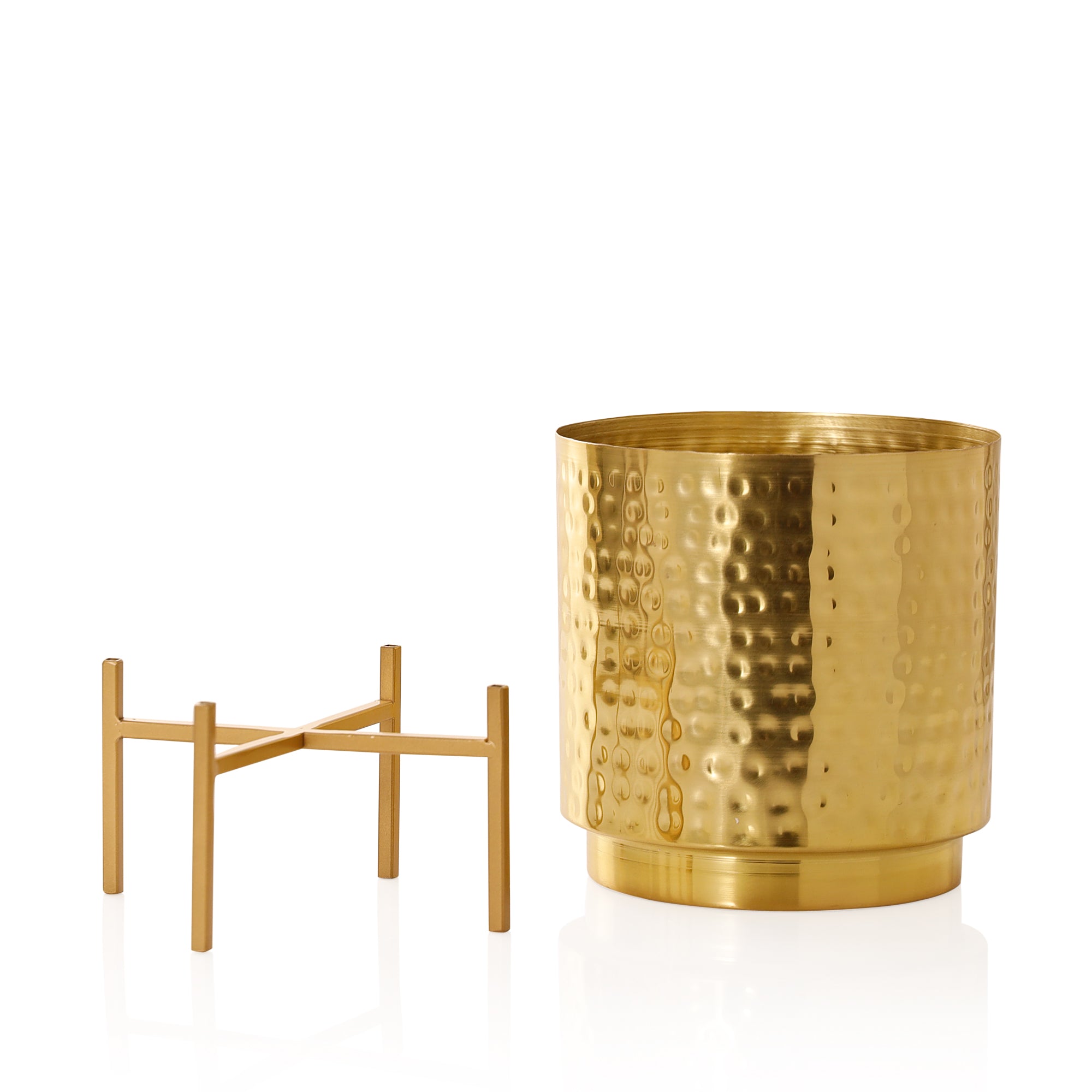 Ember Gold Hammered Planter (Pack Of 1)