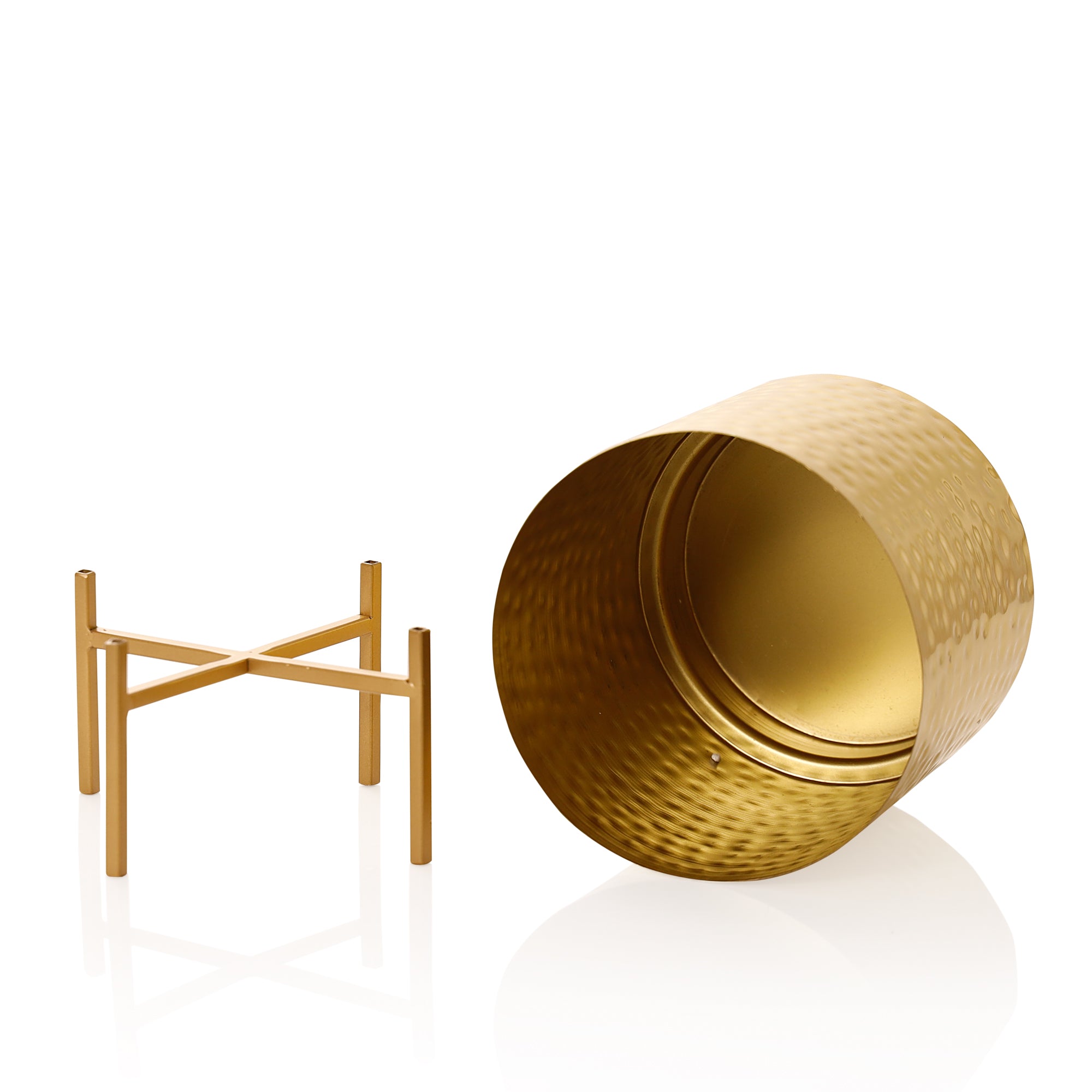 Ember Gold Hammered Planter (Pack Of 1)