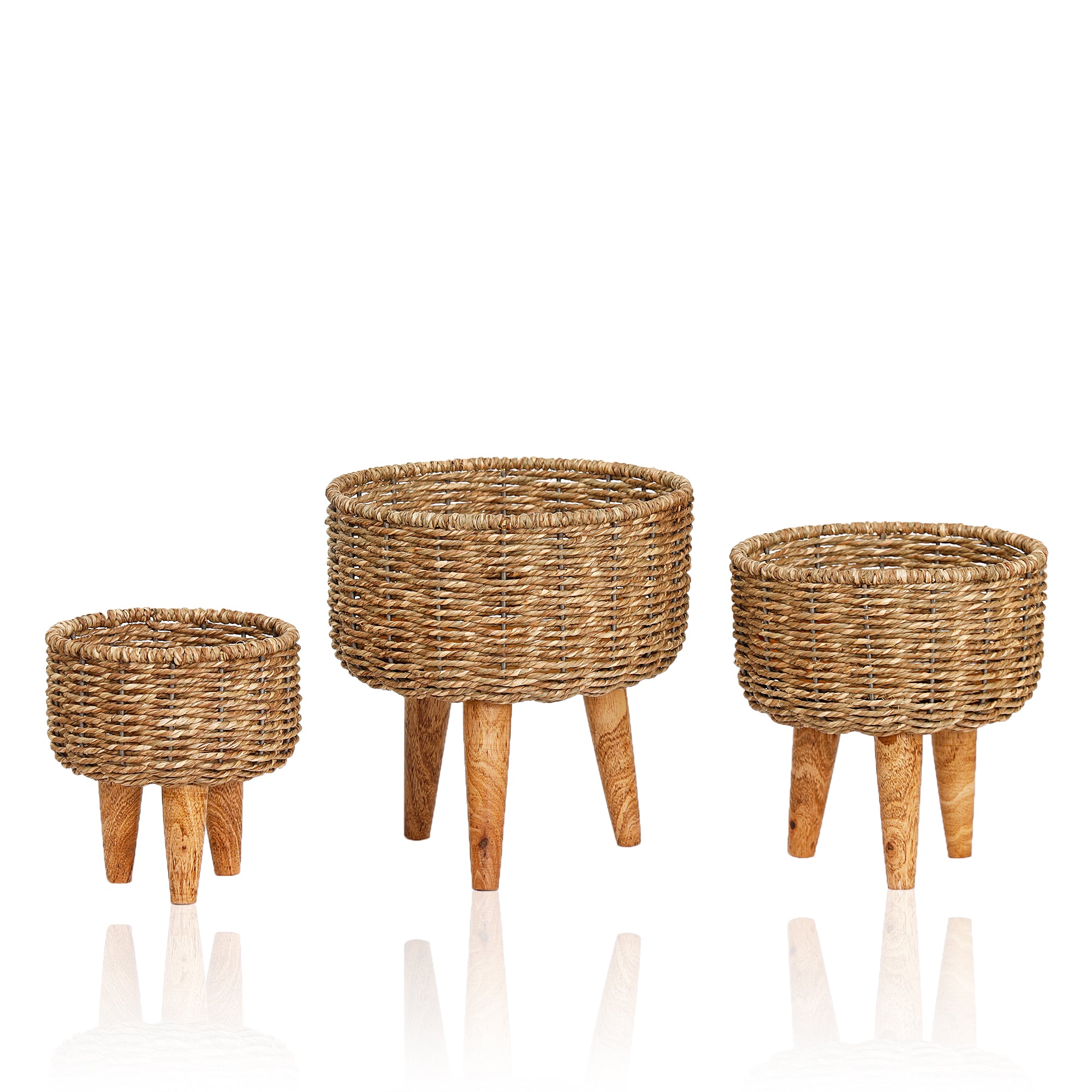 Hearth Jute Planter (Set of 3) (Natural)