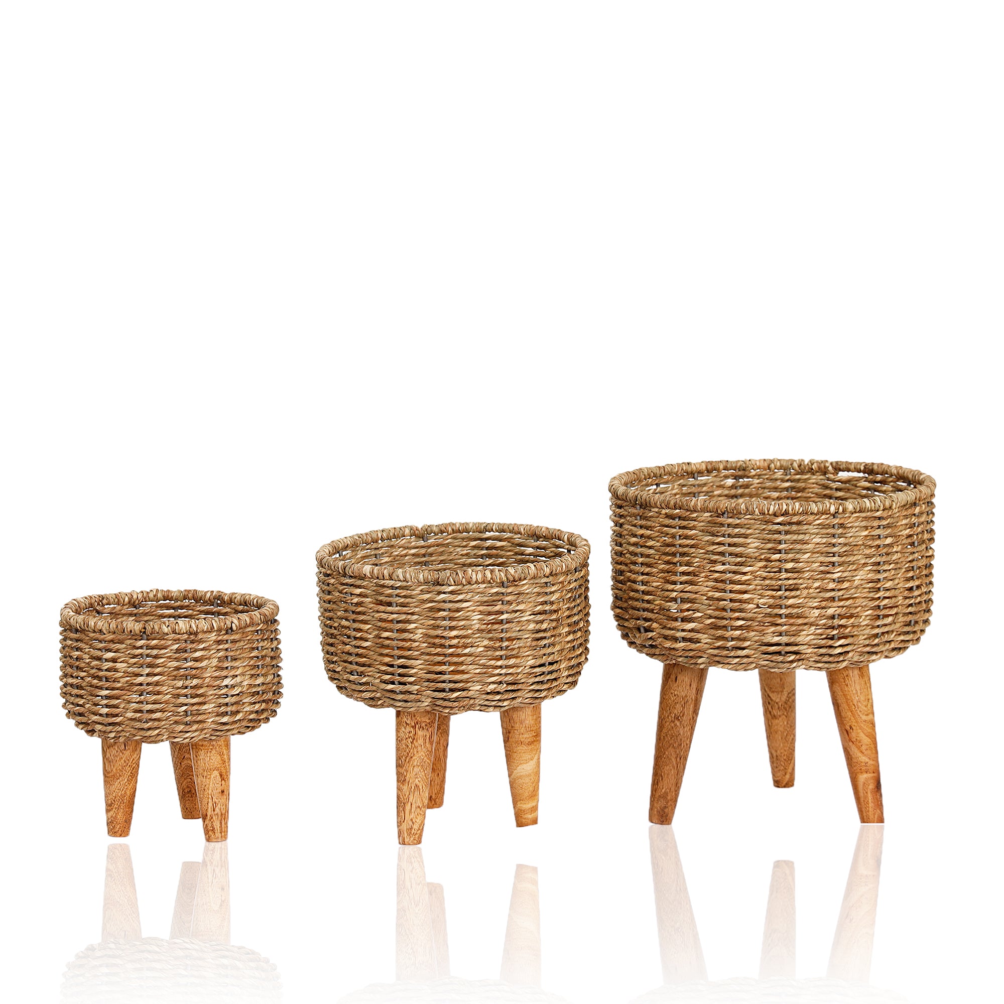 Hearth Jute Planter (Set of 3) (Natural)