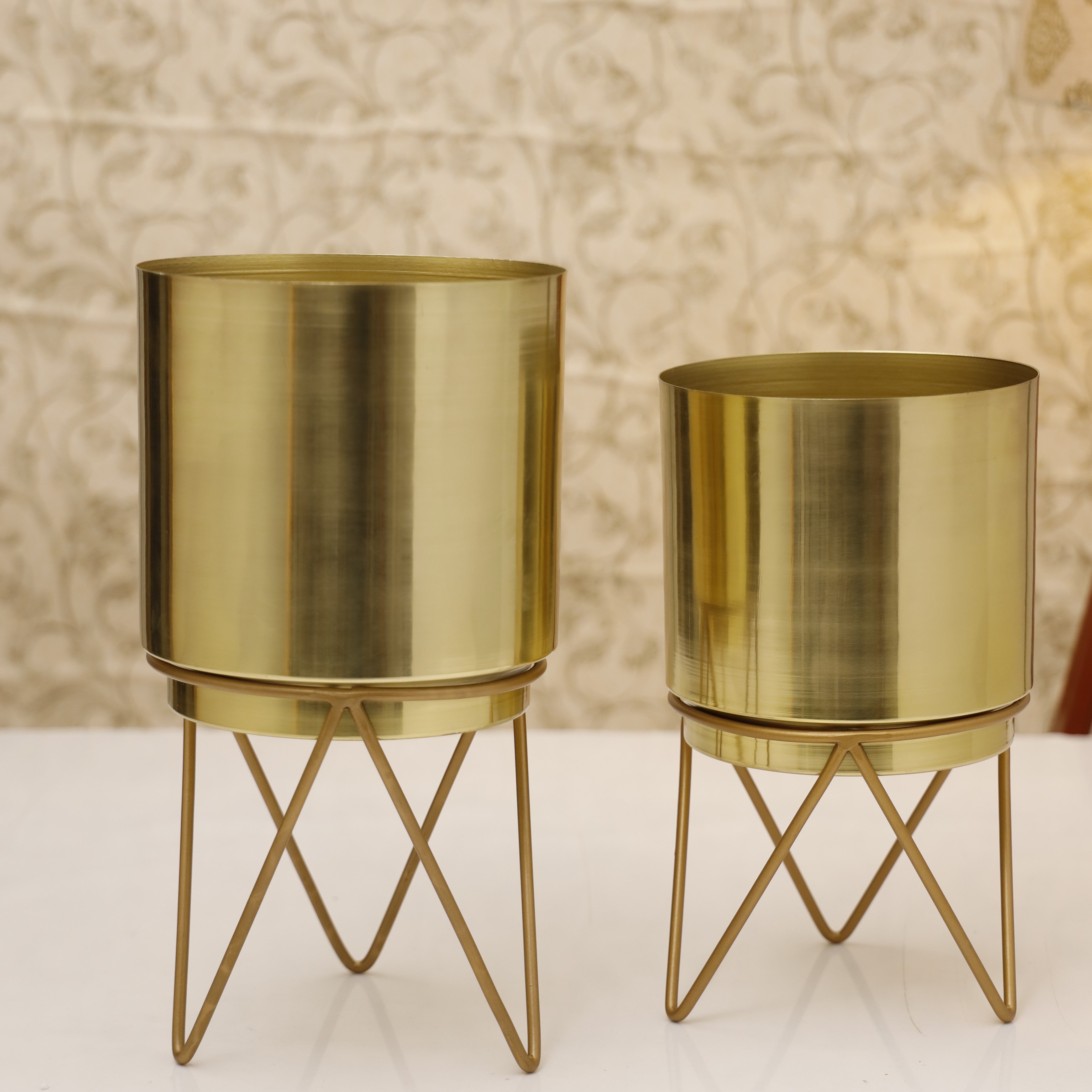 Elle Gold Set  Planter (Pack of 2)