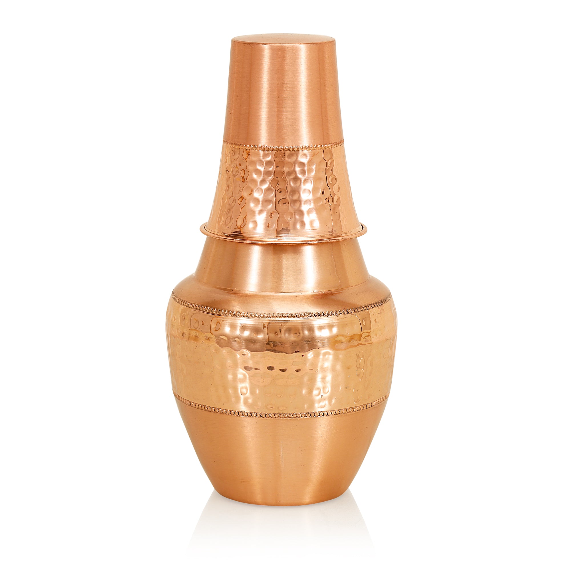 Copper Surahi With Glass