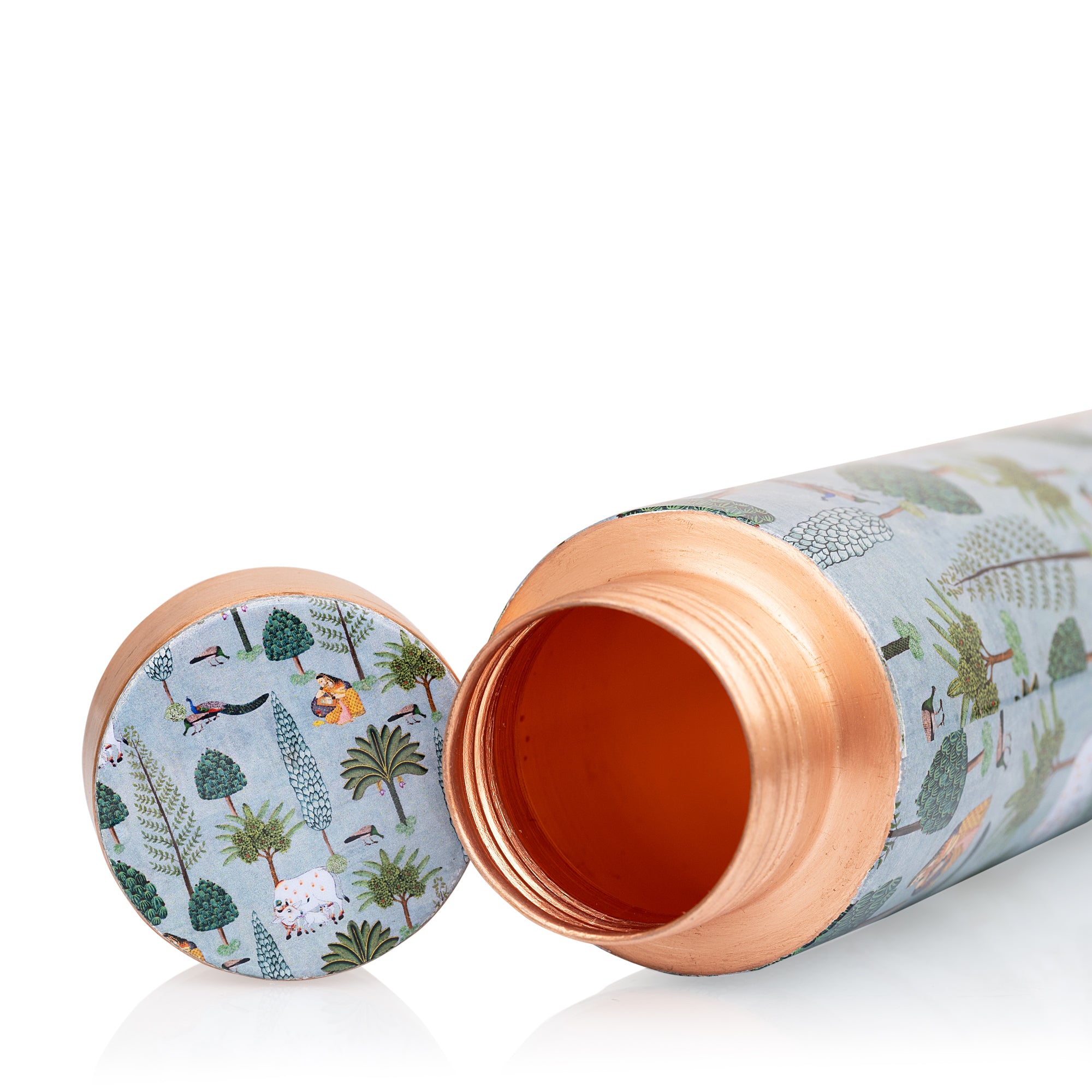 Pichwai Copper Bottle