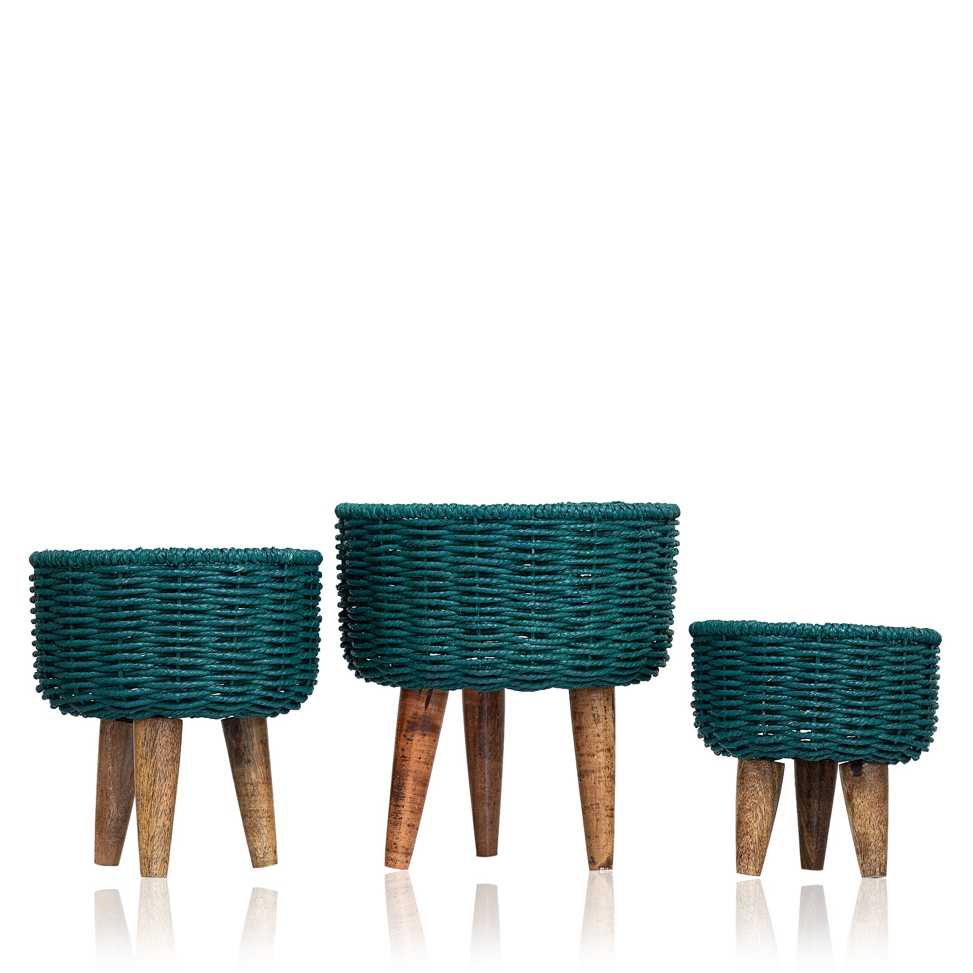 Hearth Jute Planter (Set of 3) (Green)