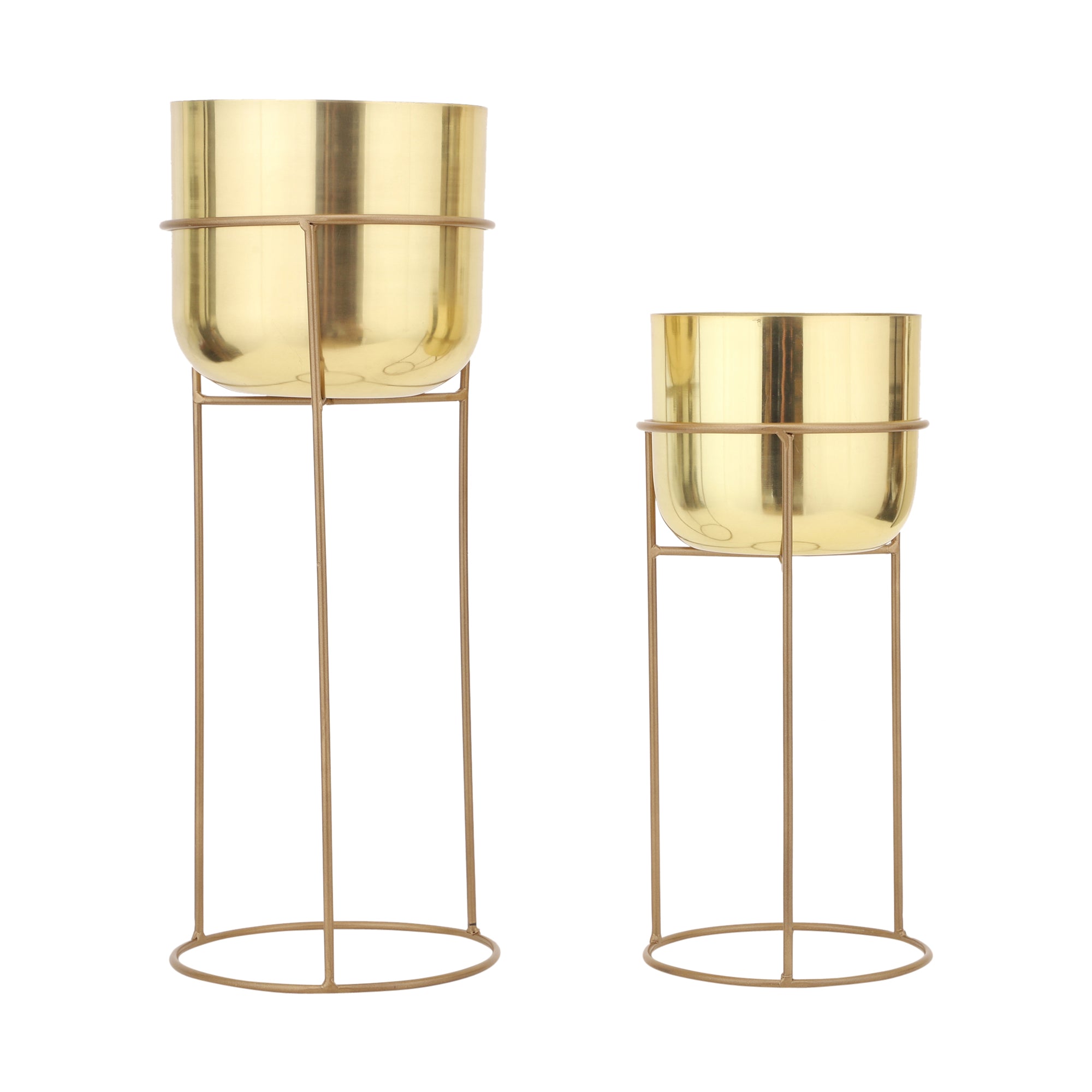 Allura Gold Set Planter (Set of 2)