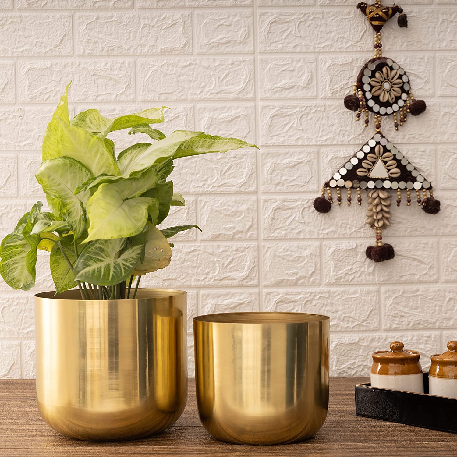 Luxe Gold Planters (Pack of 2)