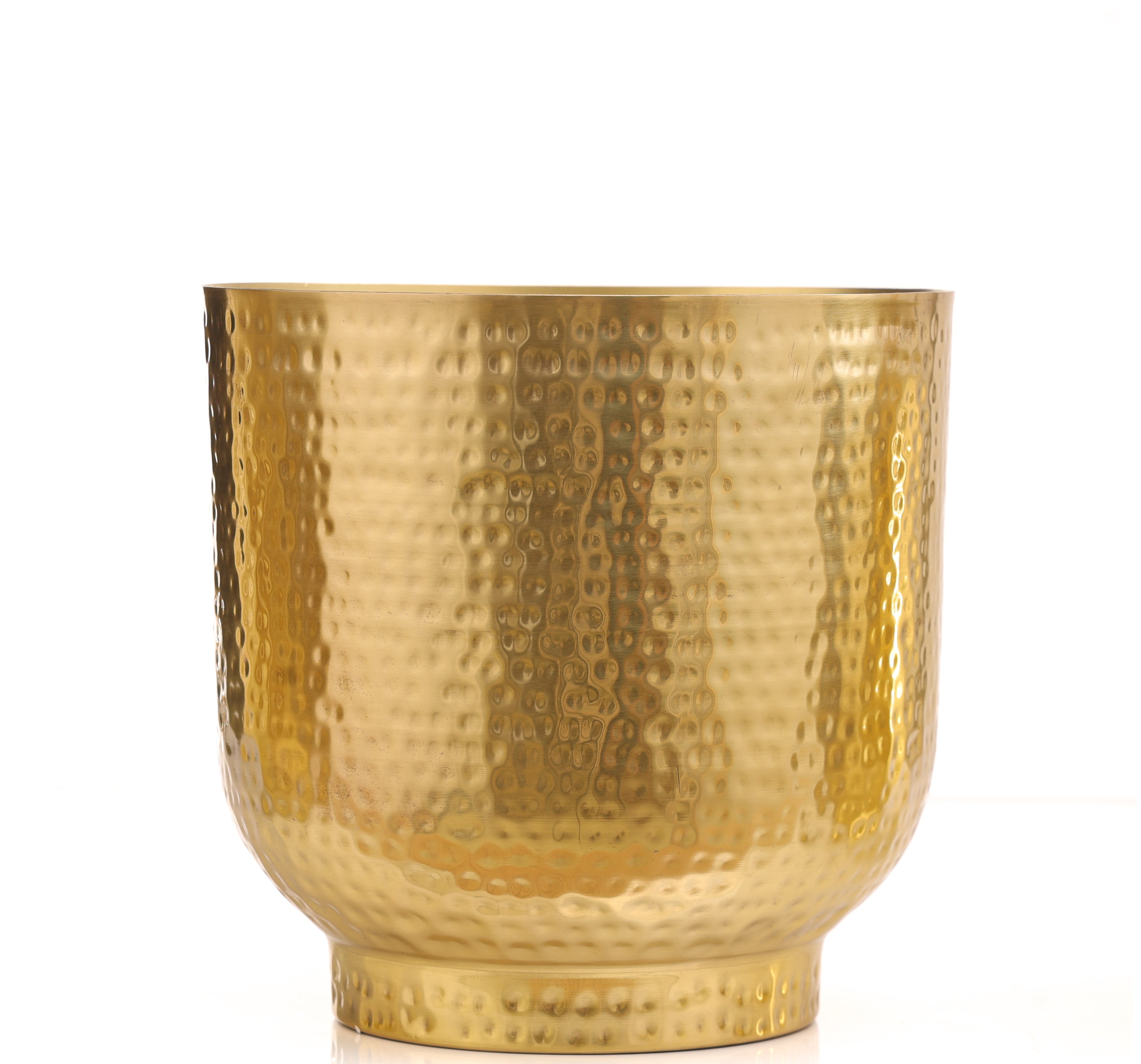 Mist Gold Planters with Hammered Texture (Pack of 1)