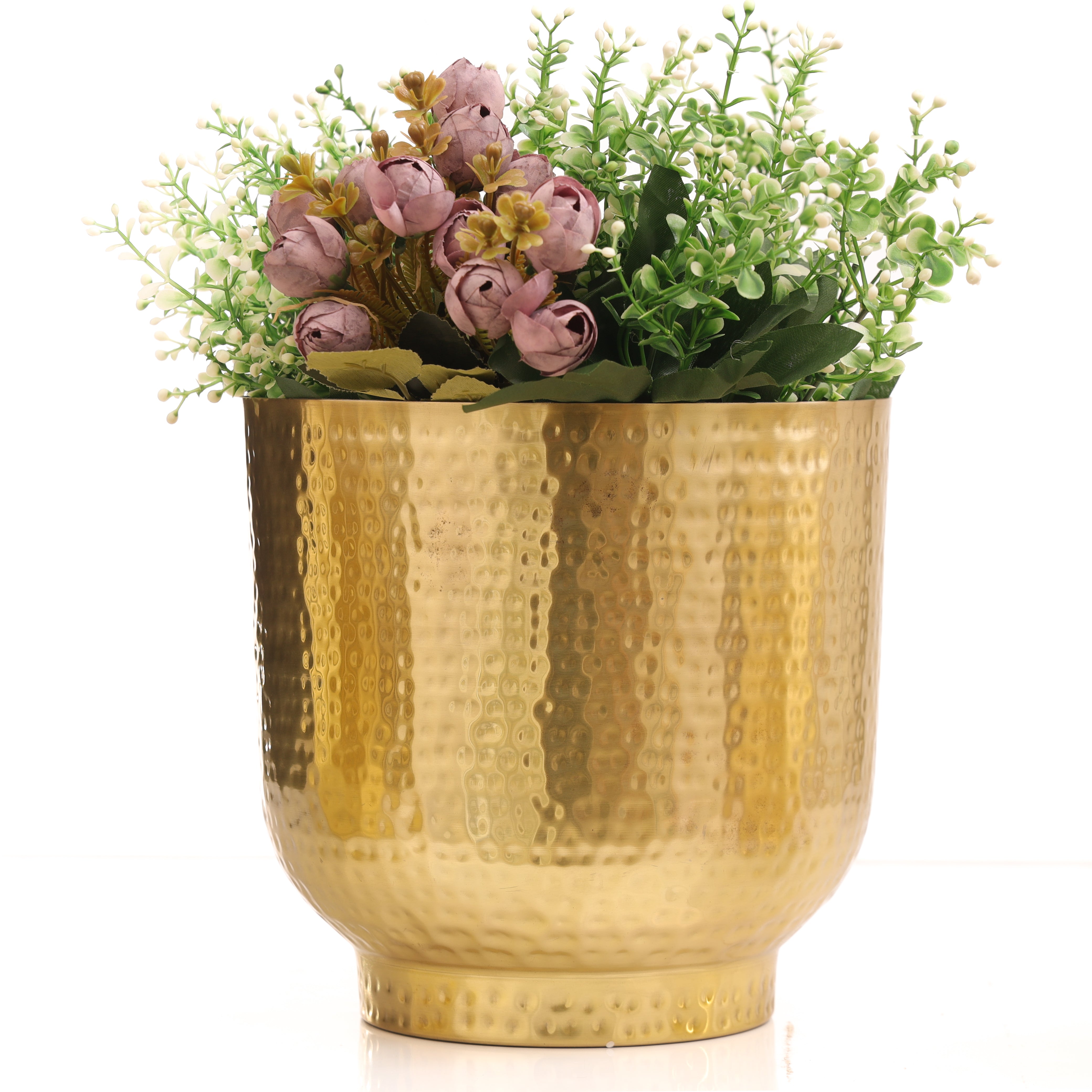 Mist Gold Planters with Hammered Texture (Pack of 1)