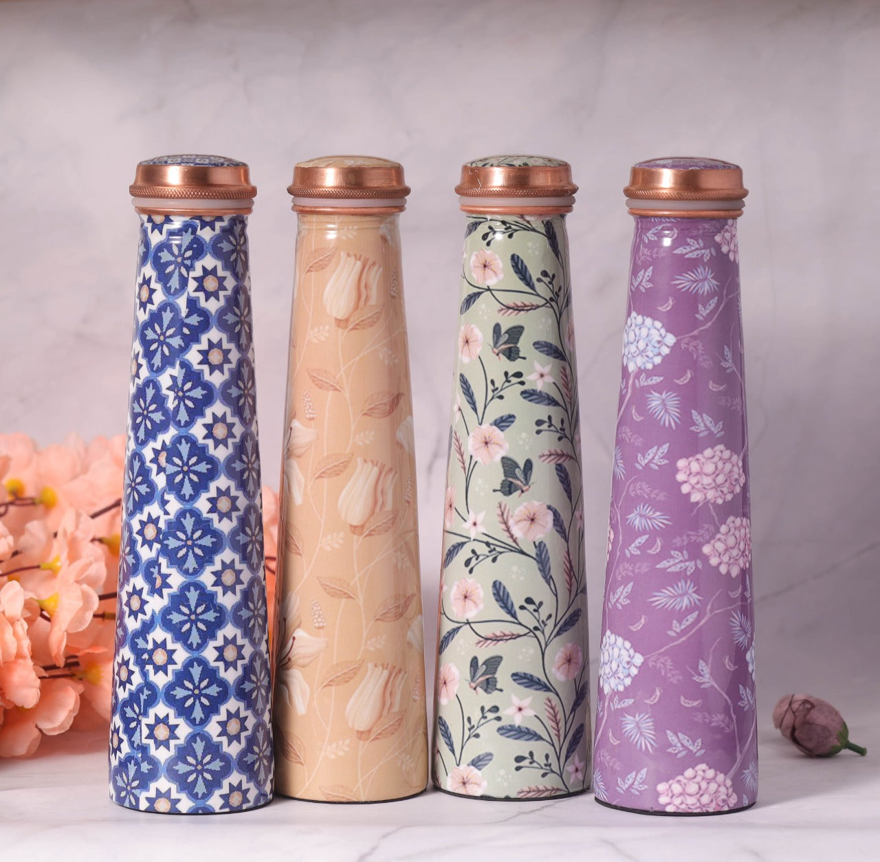 Periwinke Copper Bottle