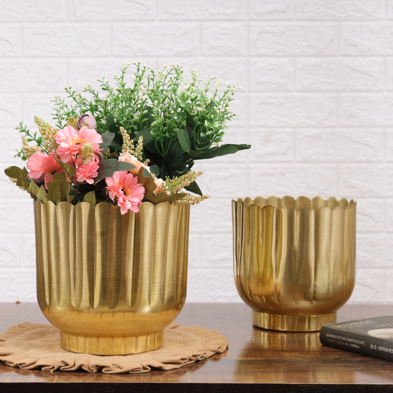 Coral Gold Planters