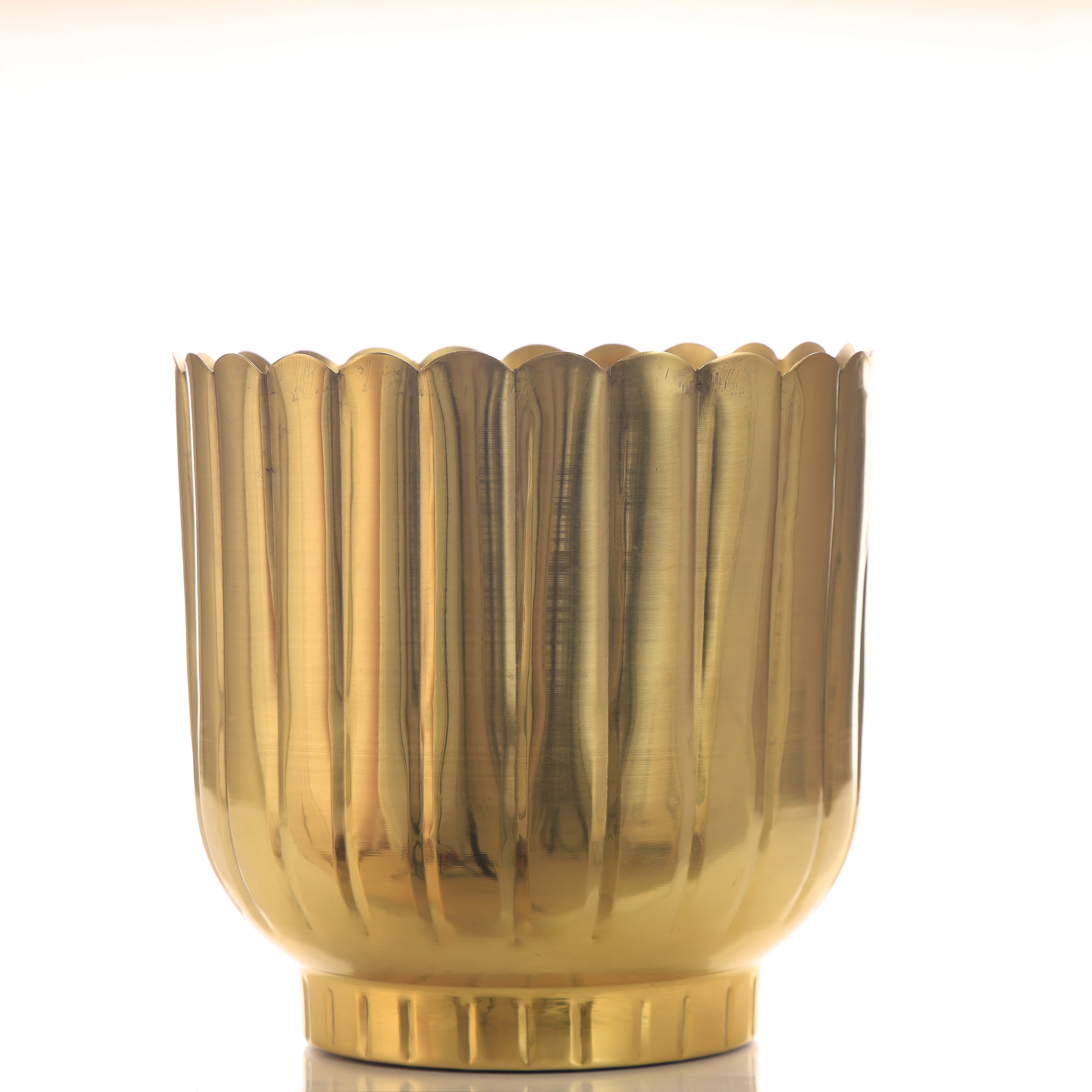 Coral Gold Planters with Cut-Work (Pack of 1)