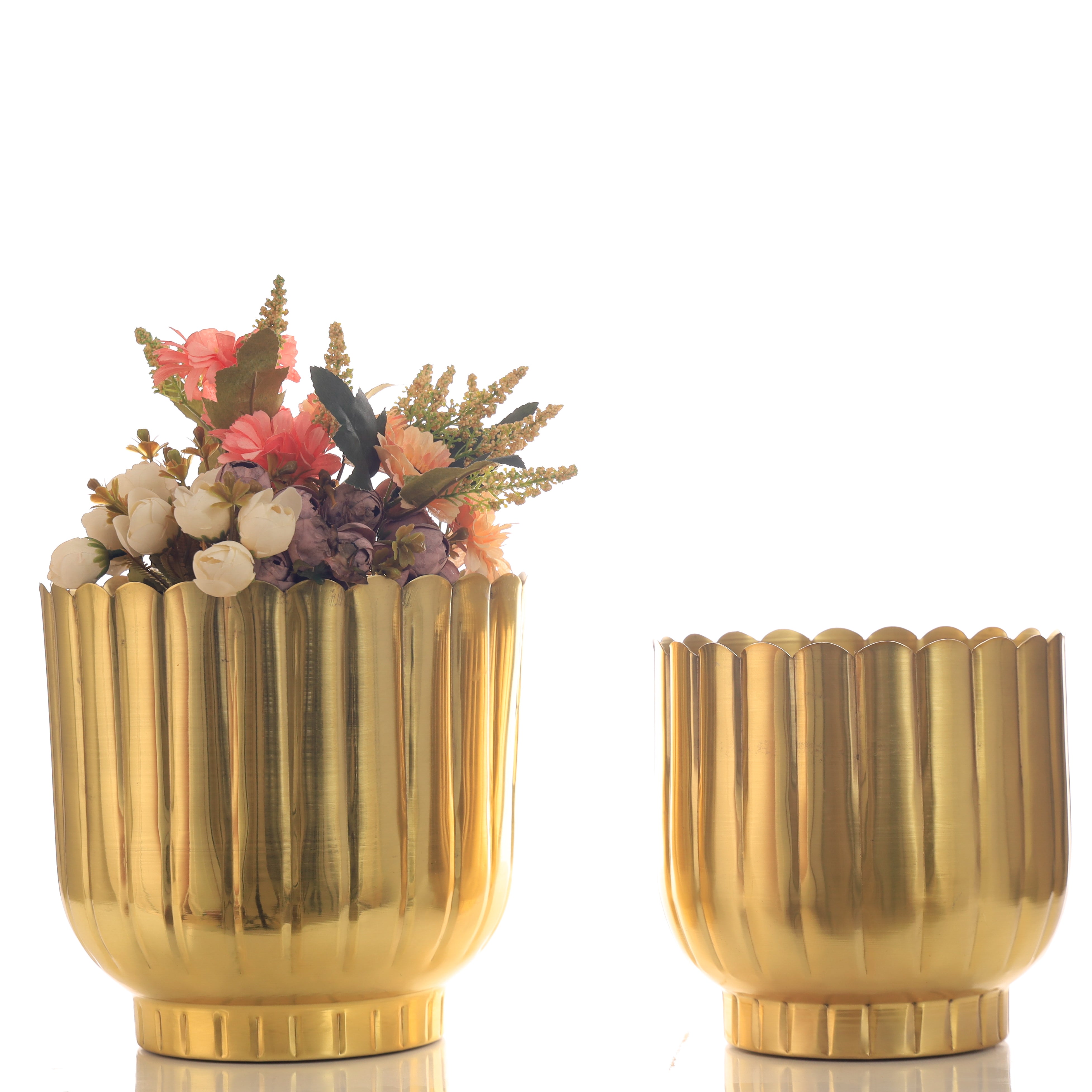 Coral Gold Planters