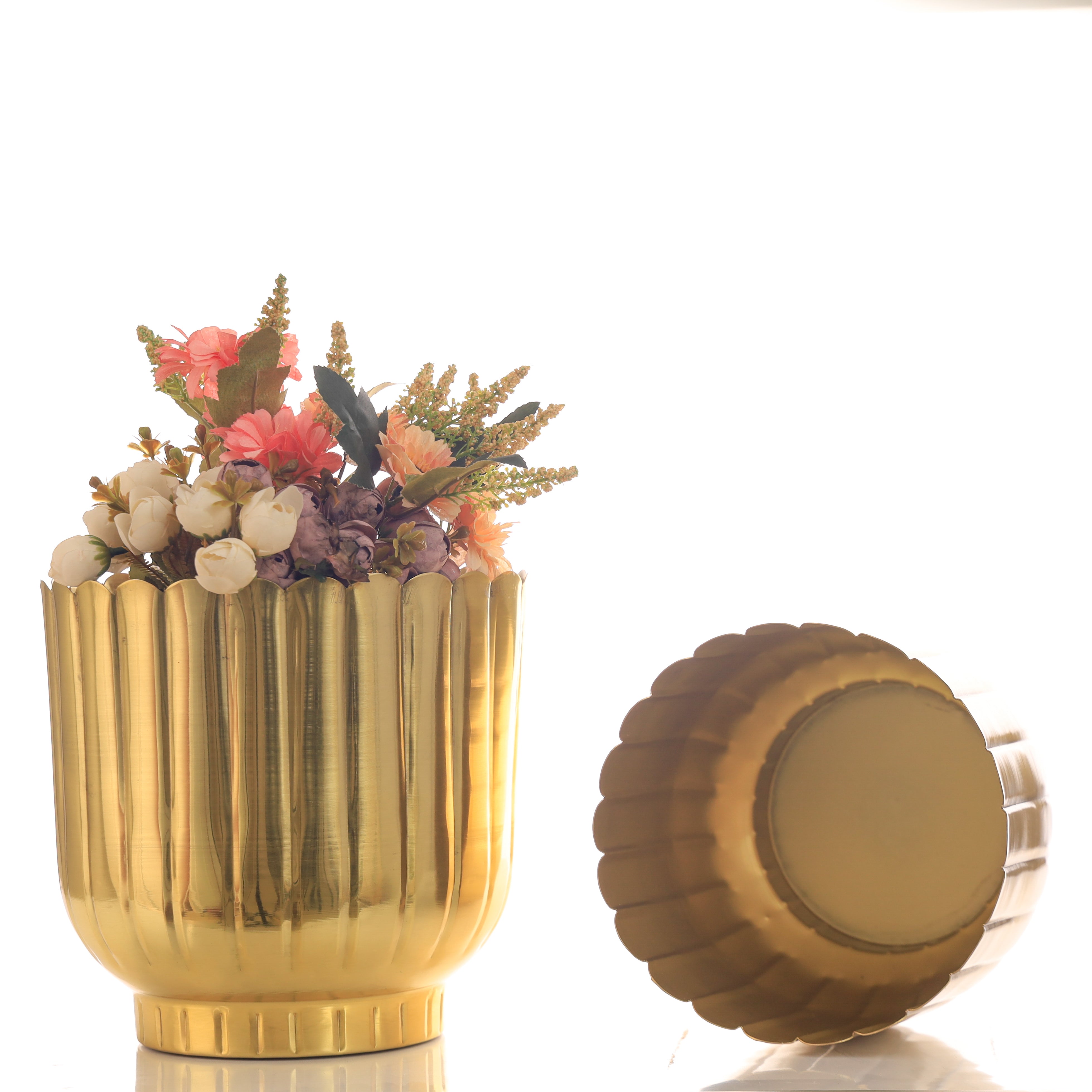 Coral Gold Planters